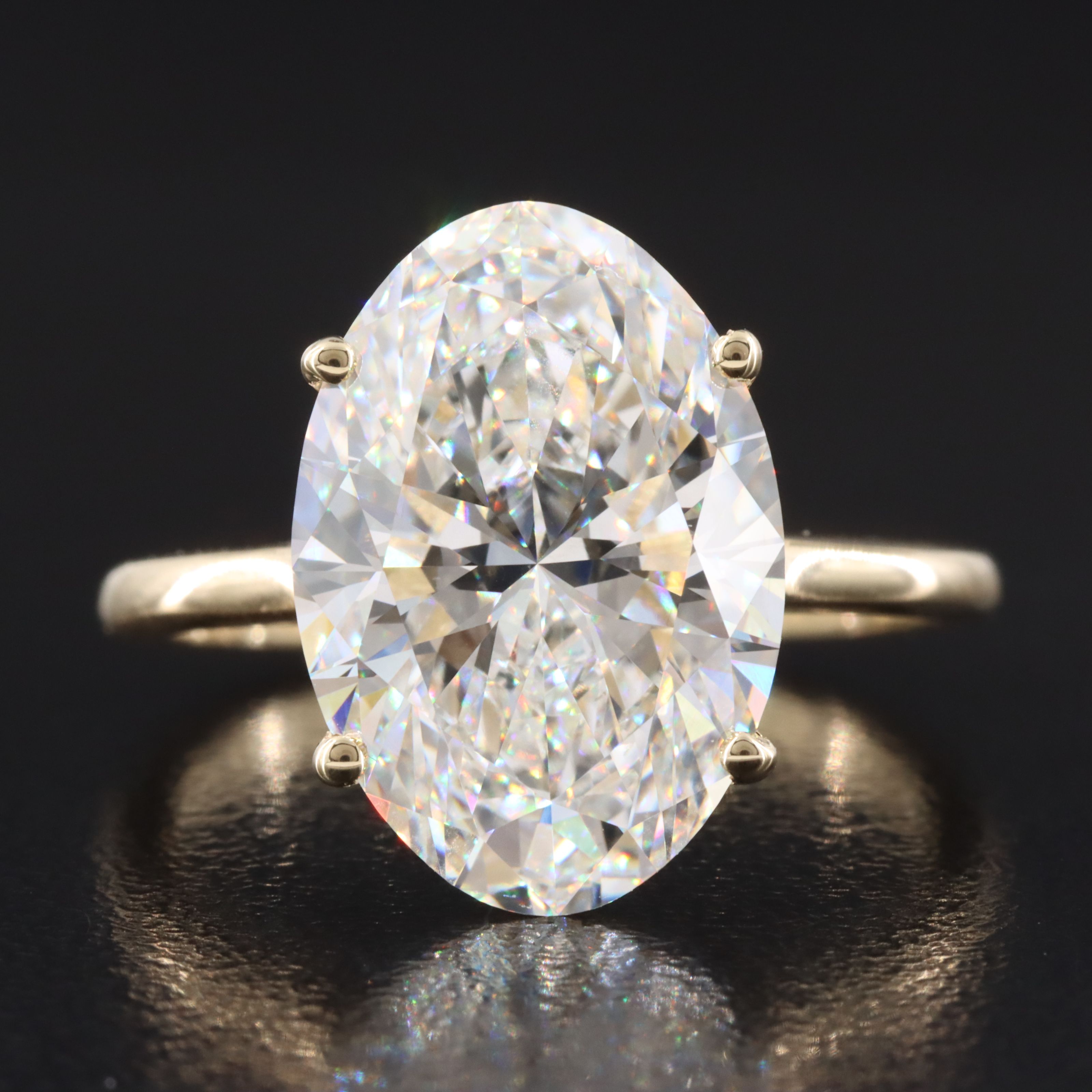 14K 7.08 CT Lab Grown Diamond Ring with IGI Report