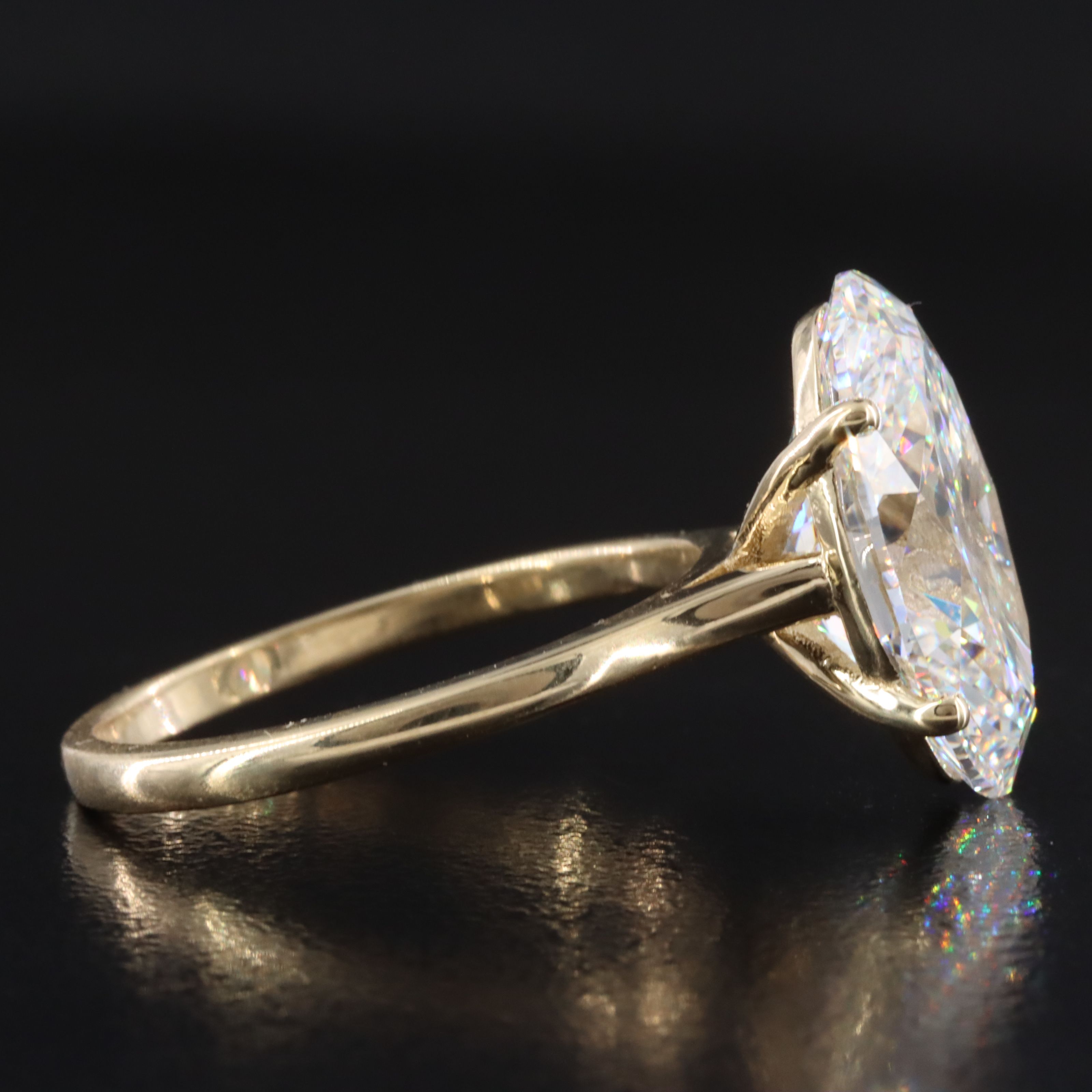 14K 7.08 CT Lab Grown Diamond Ring with IGI Report