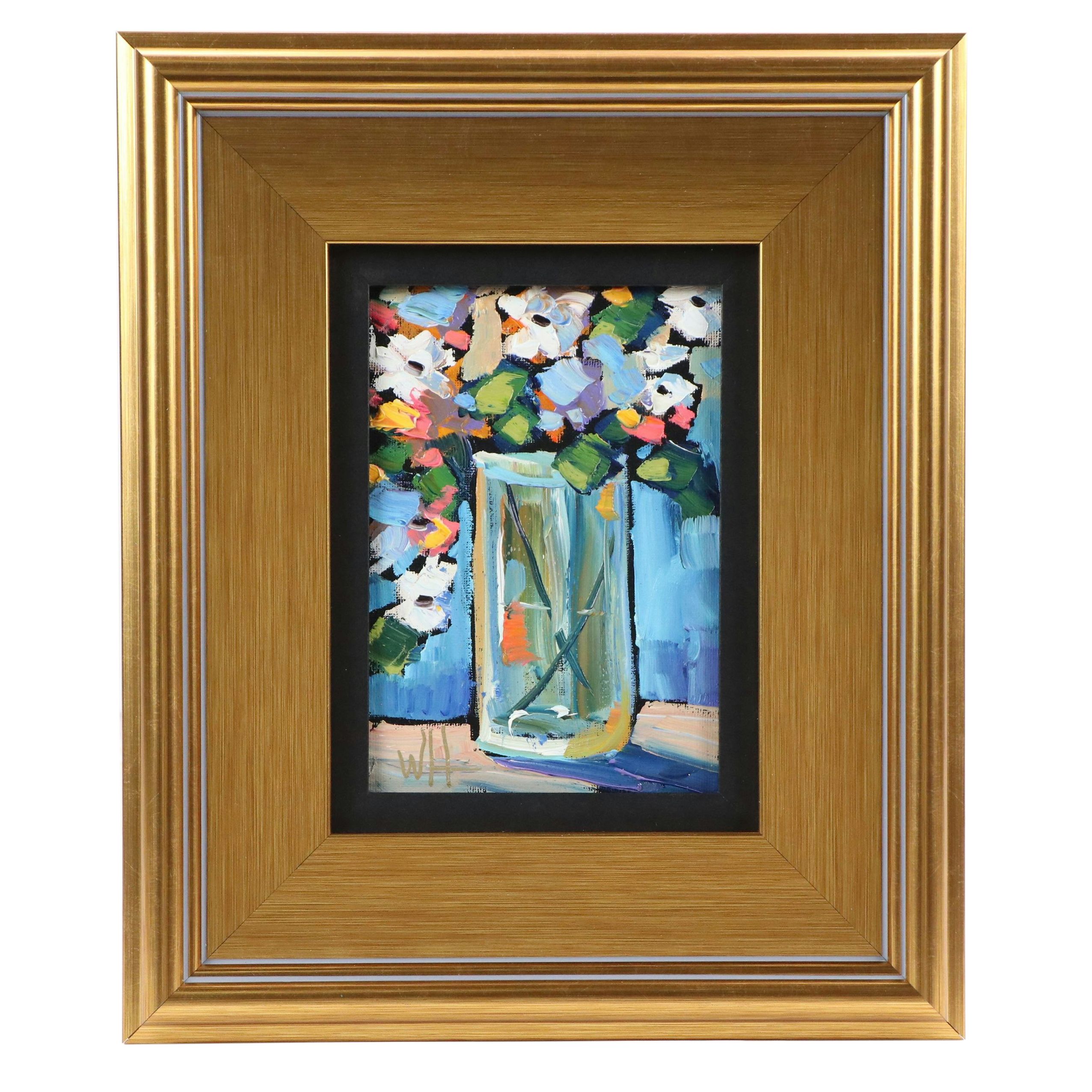 William Hawkins Floral Still Life Oil Painting, 21st Century