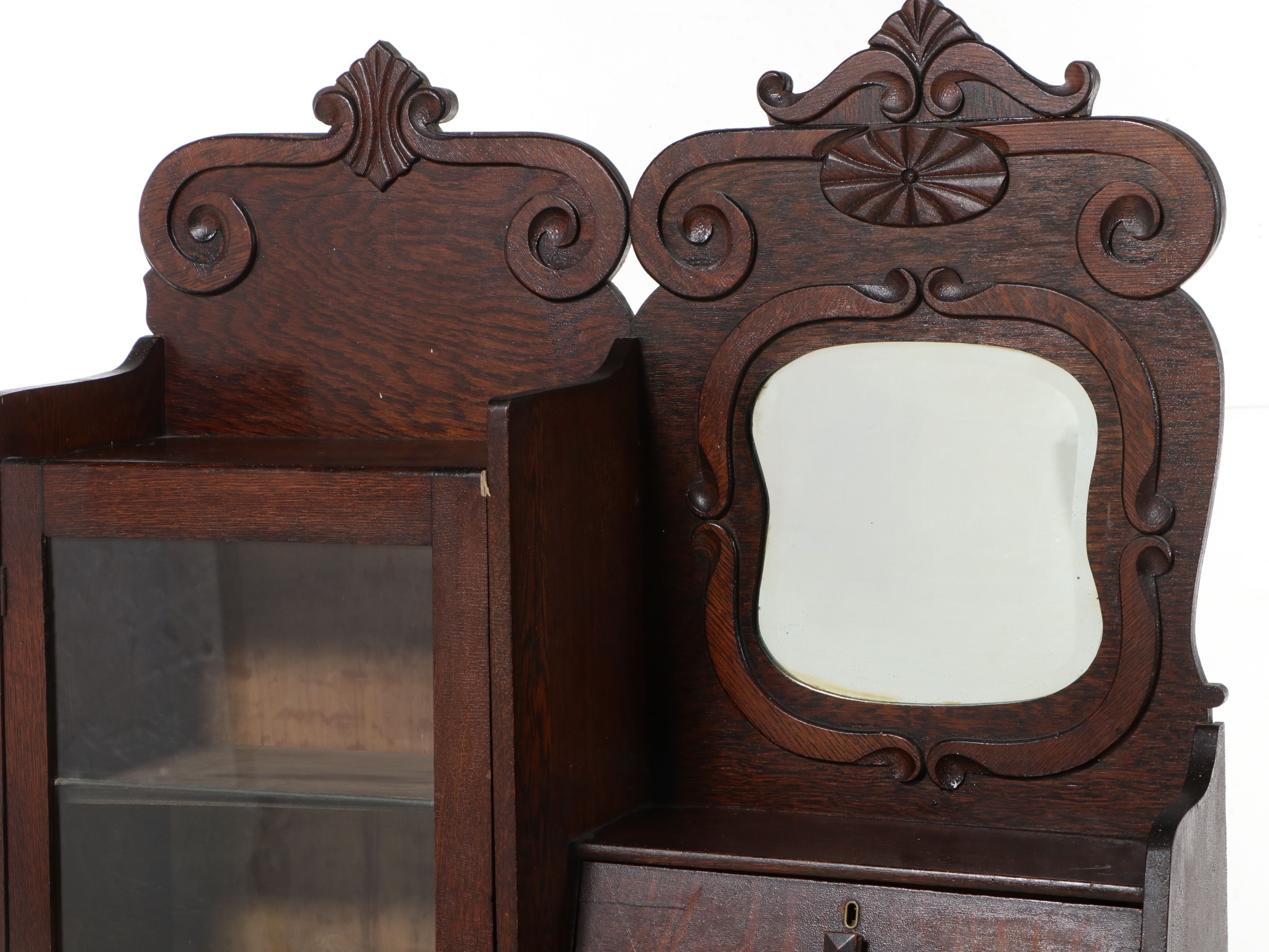 Victorian Oak Side-by-Side, Late 19th to Early 20th Century