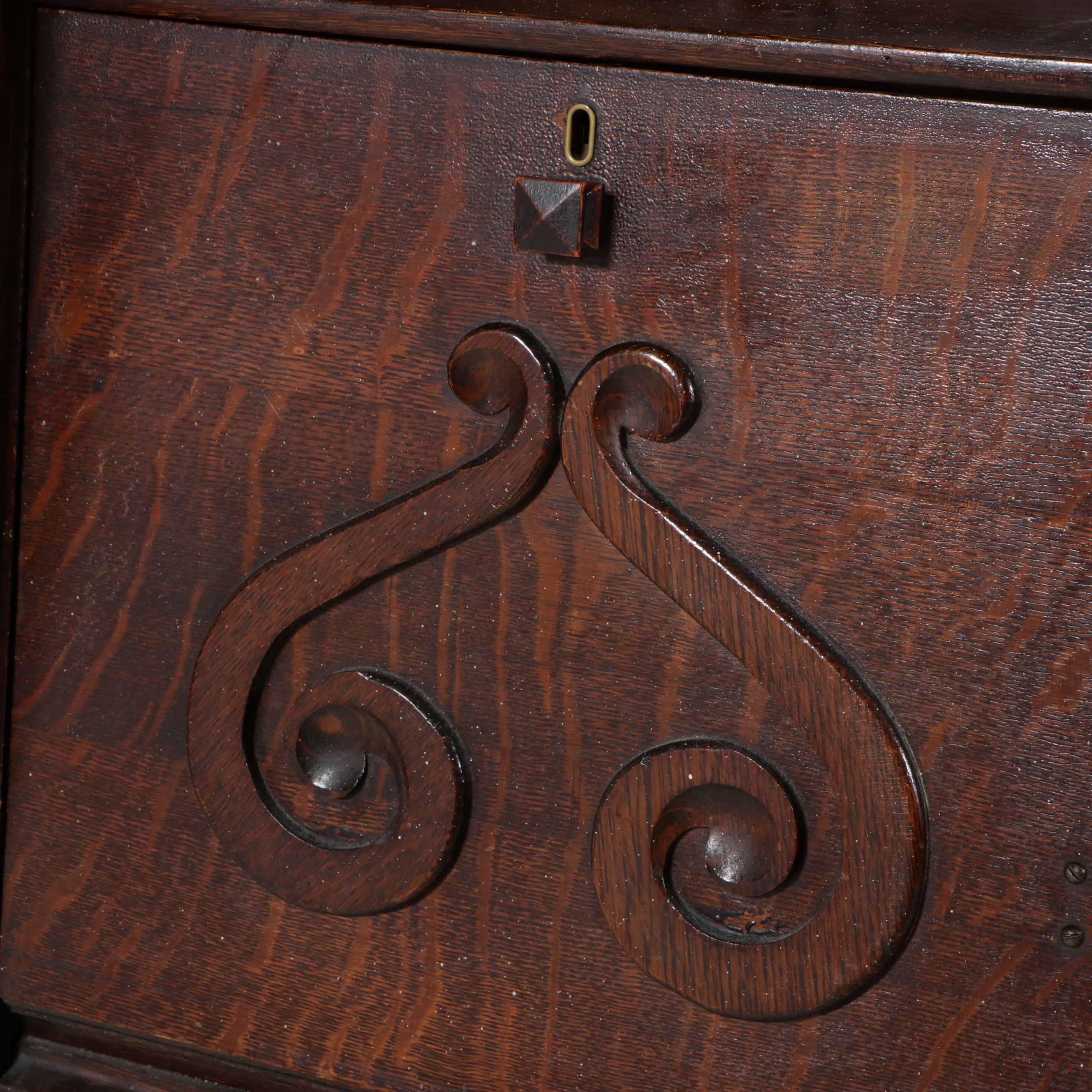 Victorian Oak Side-by-Side, Late 19th to Early 20th Century
