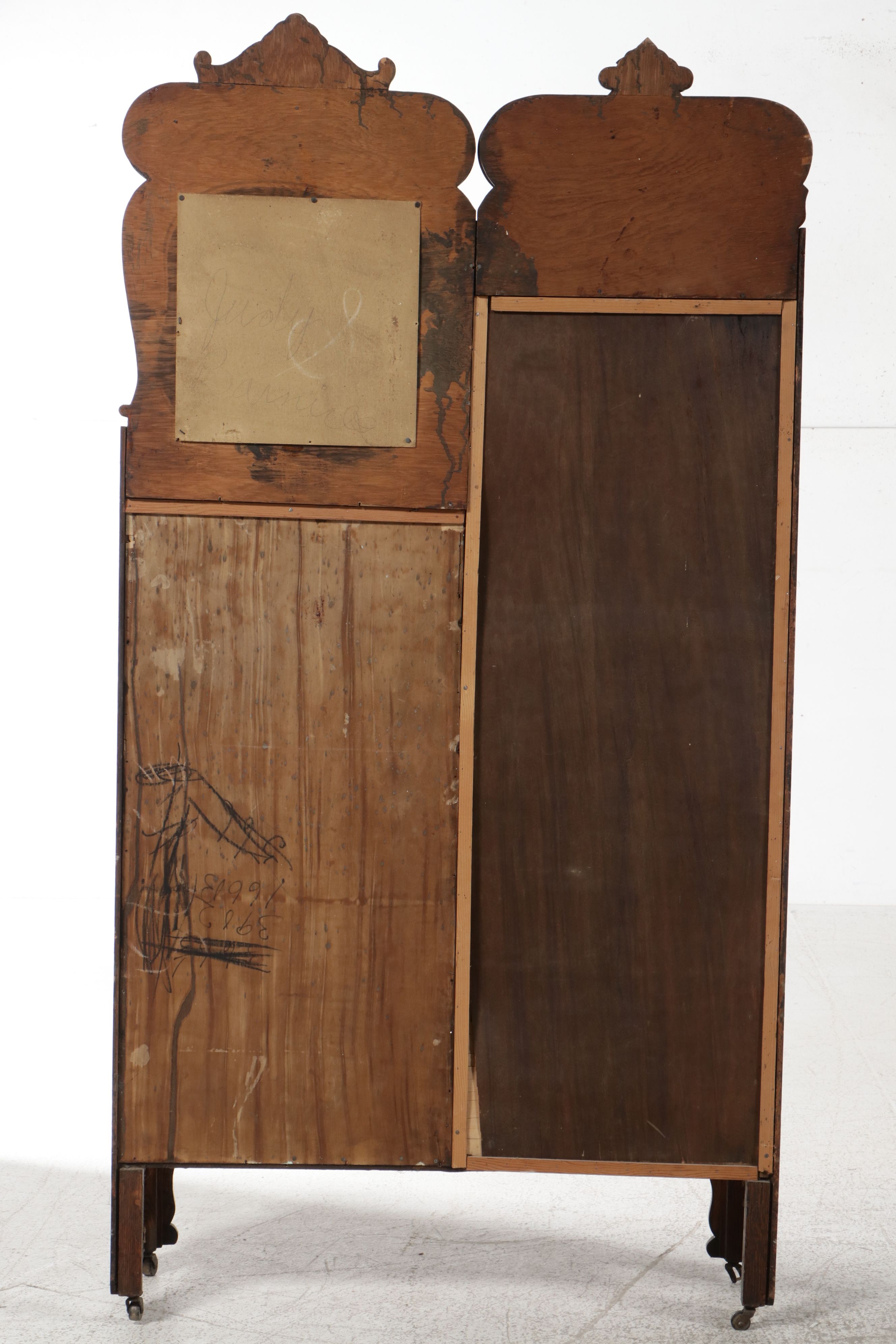 Victorian Oak Side-by-Side, Late 19th to Early 20th Century