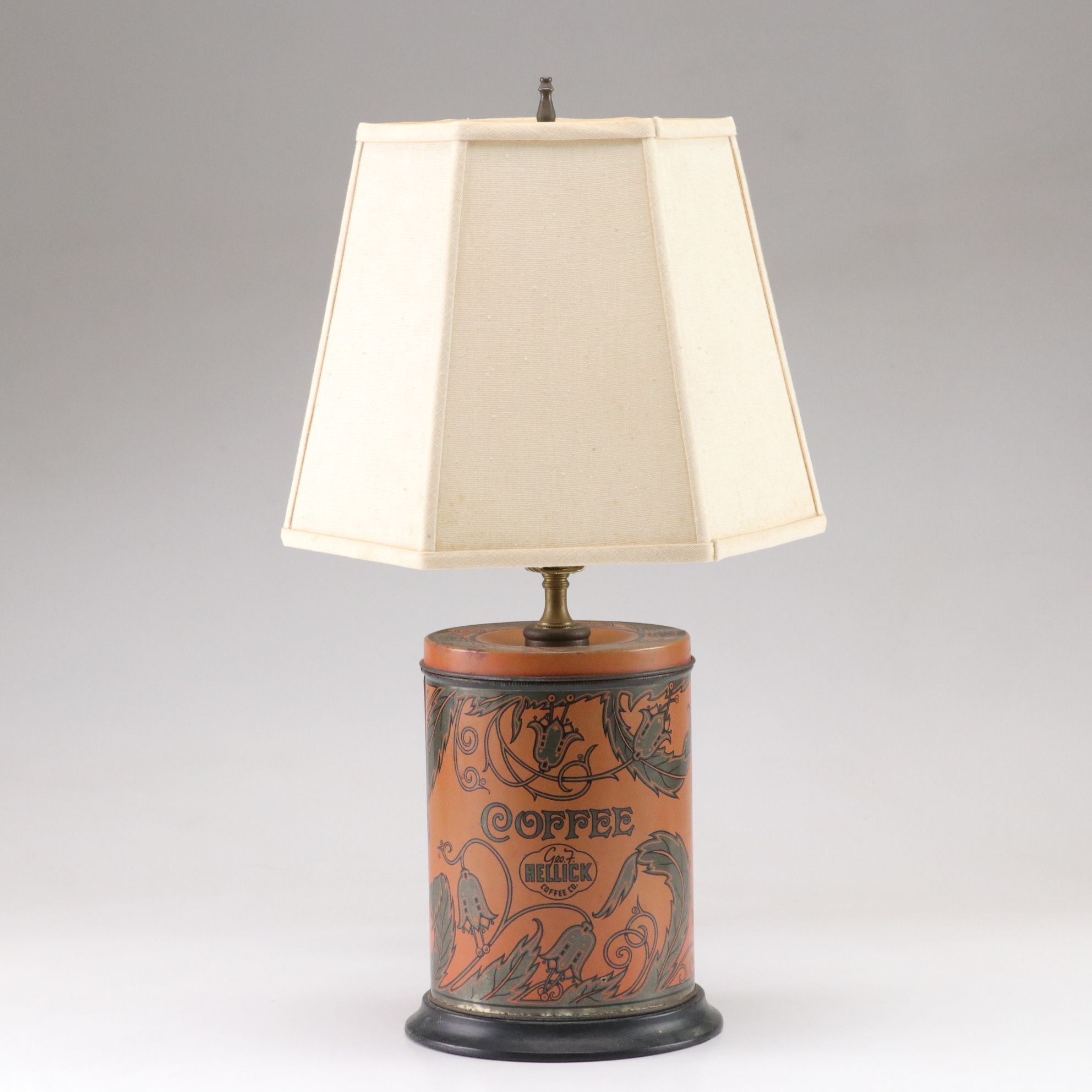 Geo F. Hellick Coffee Tin Table Lamp