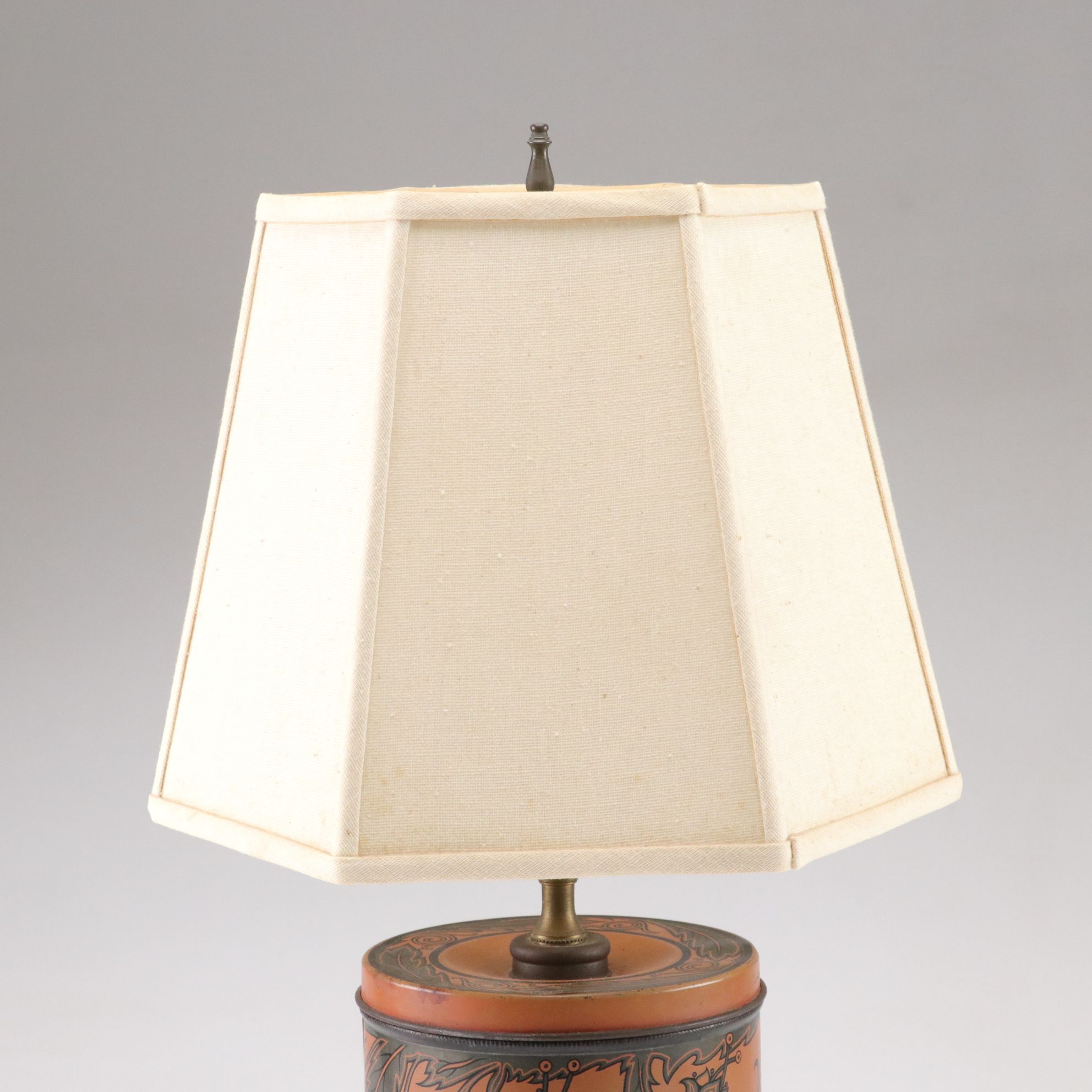 Geo F. Hellick Coffee Tin Table Lamp