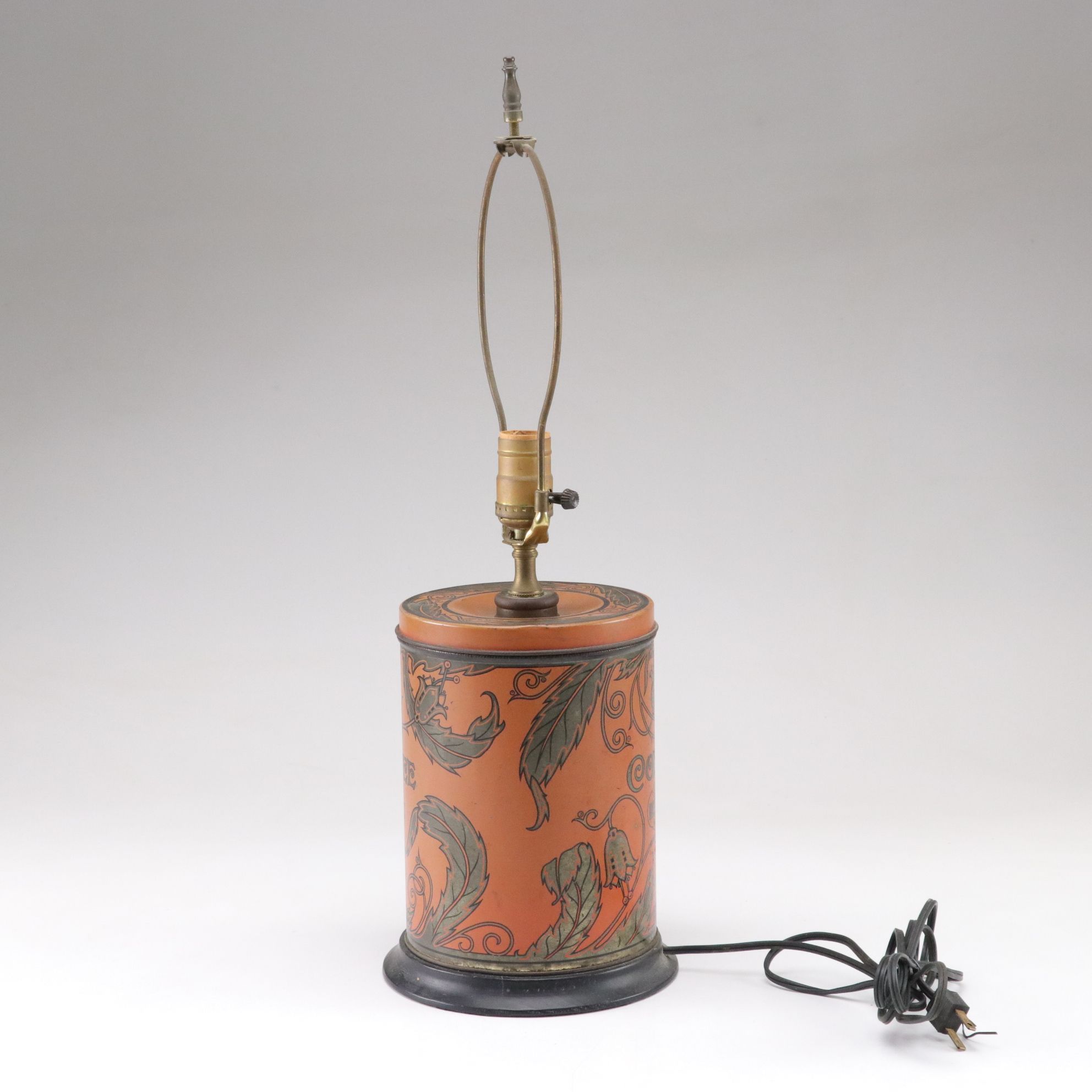 Geo F. Hellick Coffee Tin Table Lamp