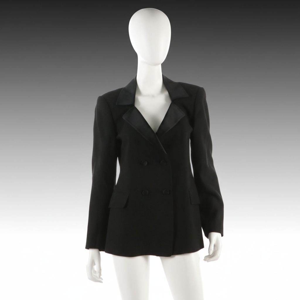 Hermès Black Wool Double-Breasted Evening Jacket