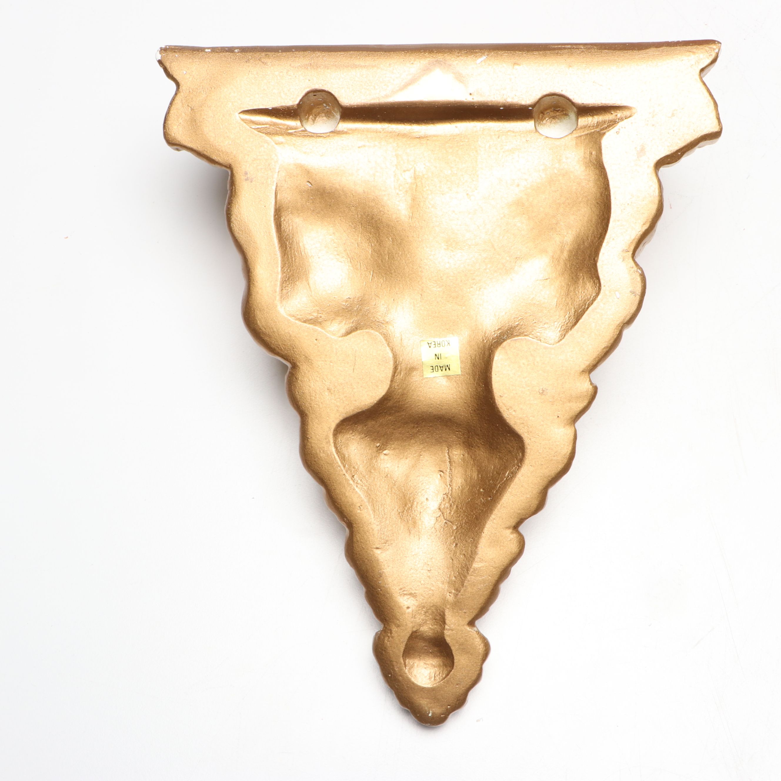 Victorian Style Brass Candle Wall Sconces with Other Wood and Ceramic Wall Décor