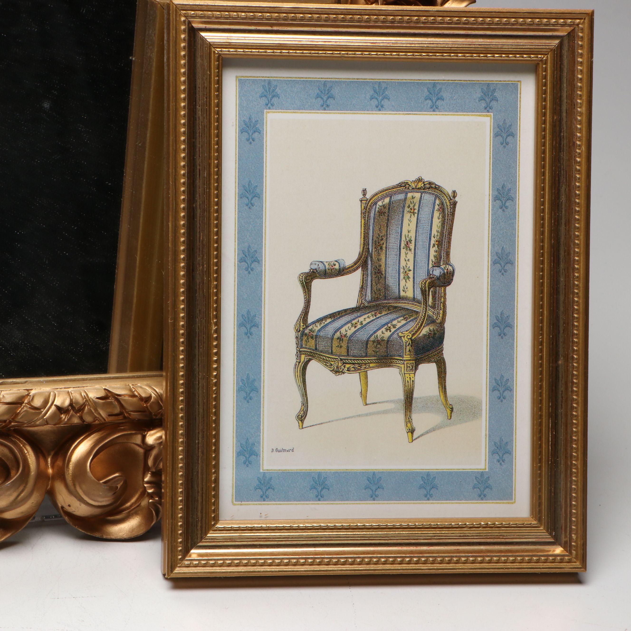 Victorian Style Brass Candle Wall Sconces with Other Wood and Ceramic Wall Décor