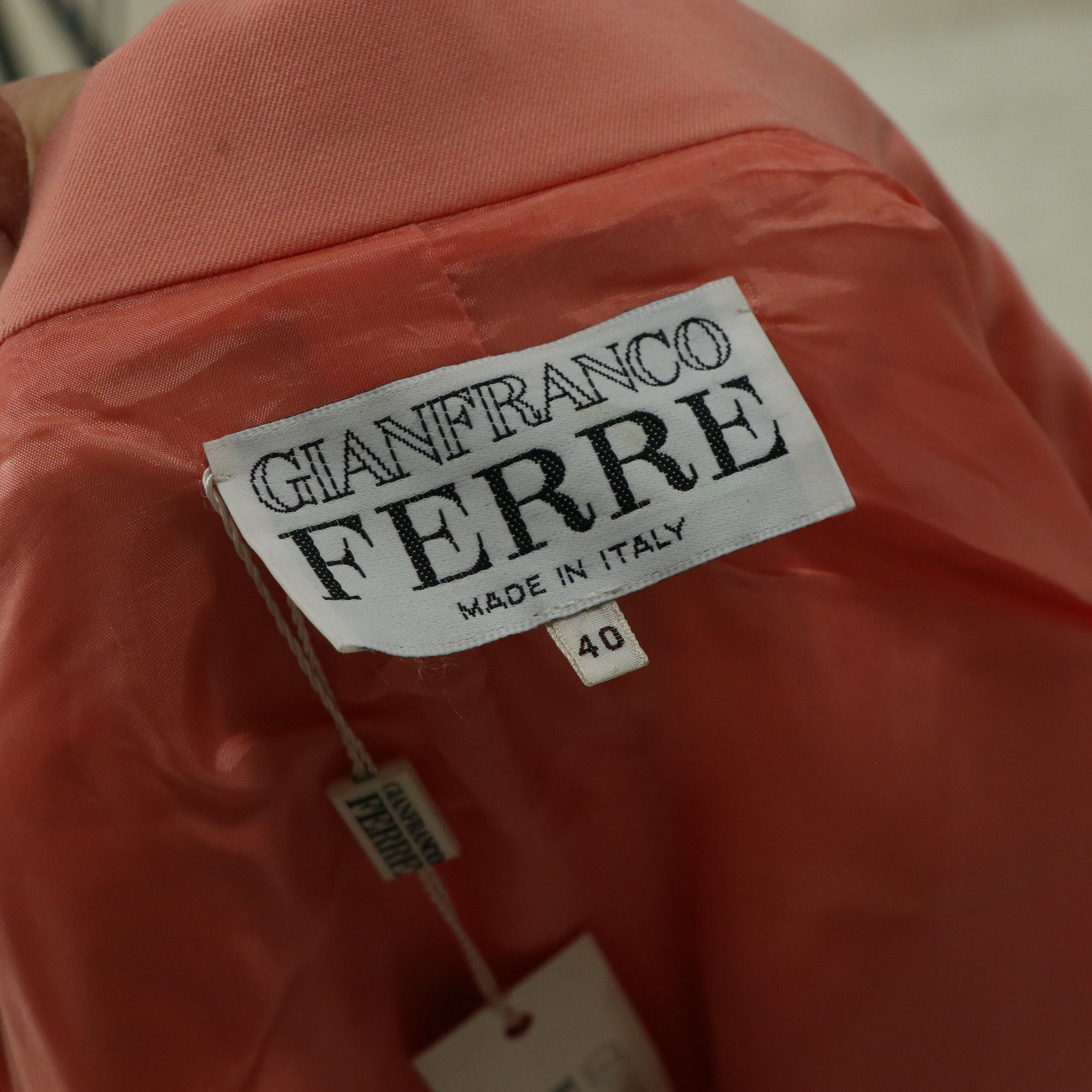 Gianfranco Ferre Button-Front Jacket with Tie Belt