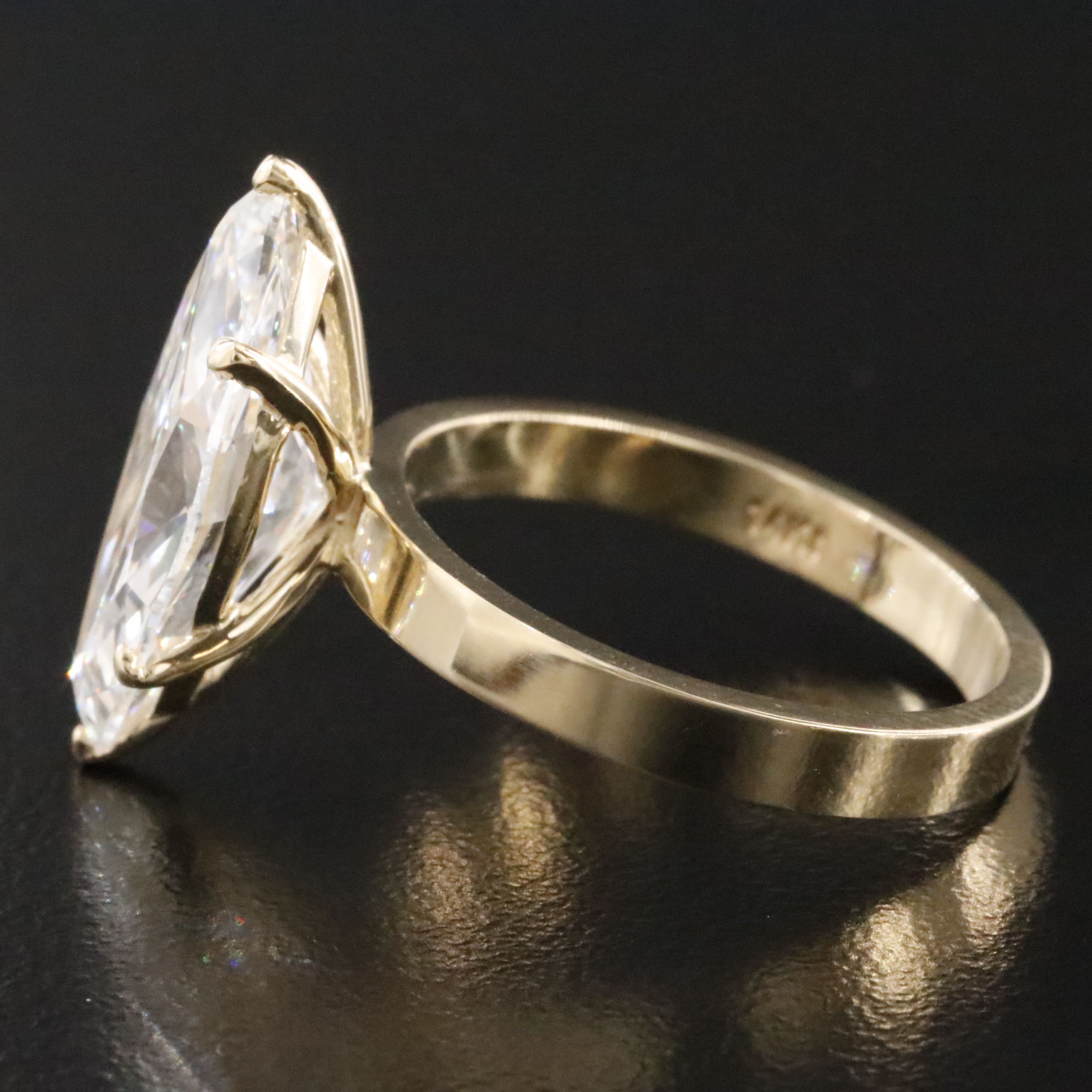 14K 5.05 CT Lab Grown Diamond Solitaire Ring with IGI Report