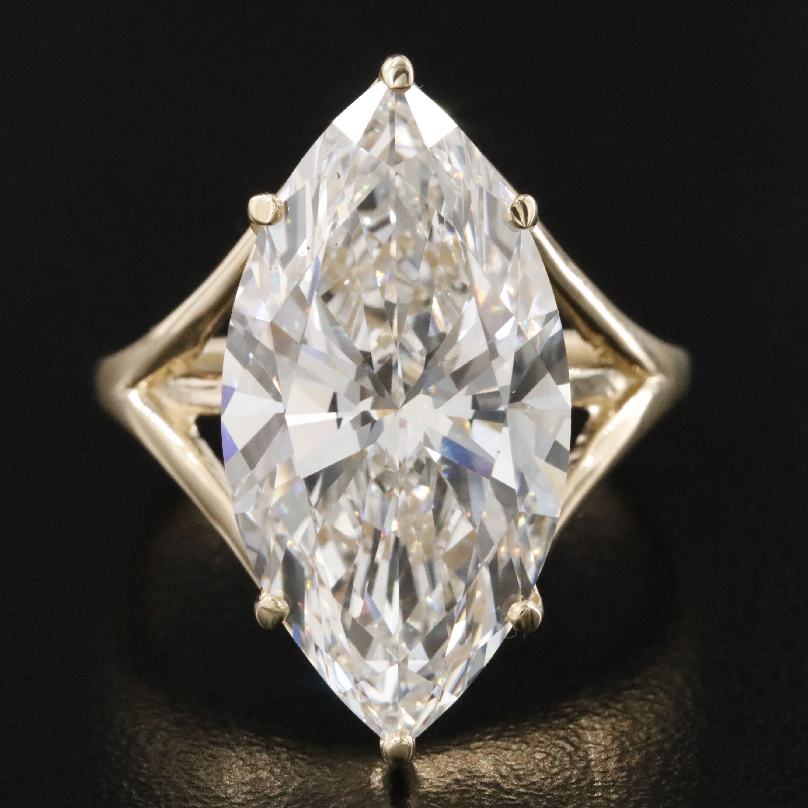 14K 10.04 CT Lab Grown Diamond Solitaire Ring with IGI Report