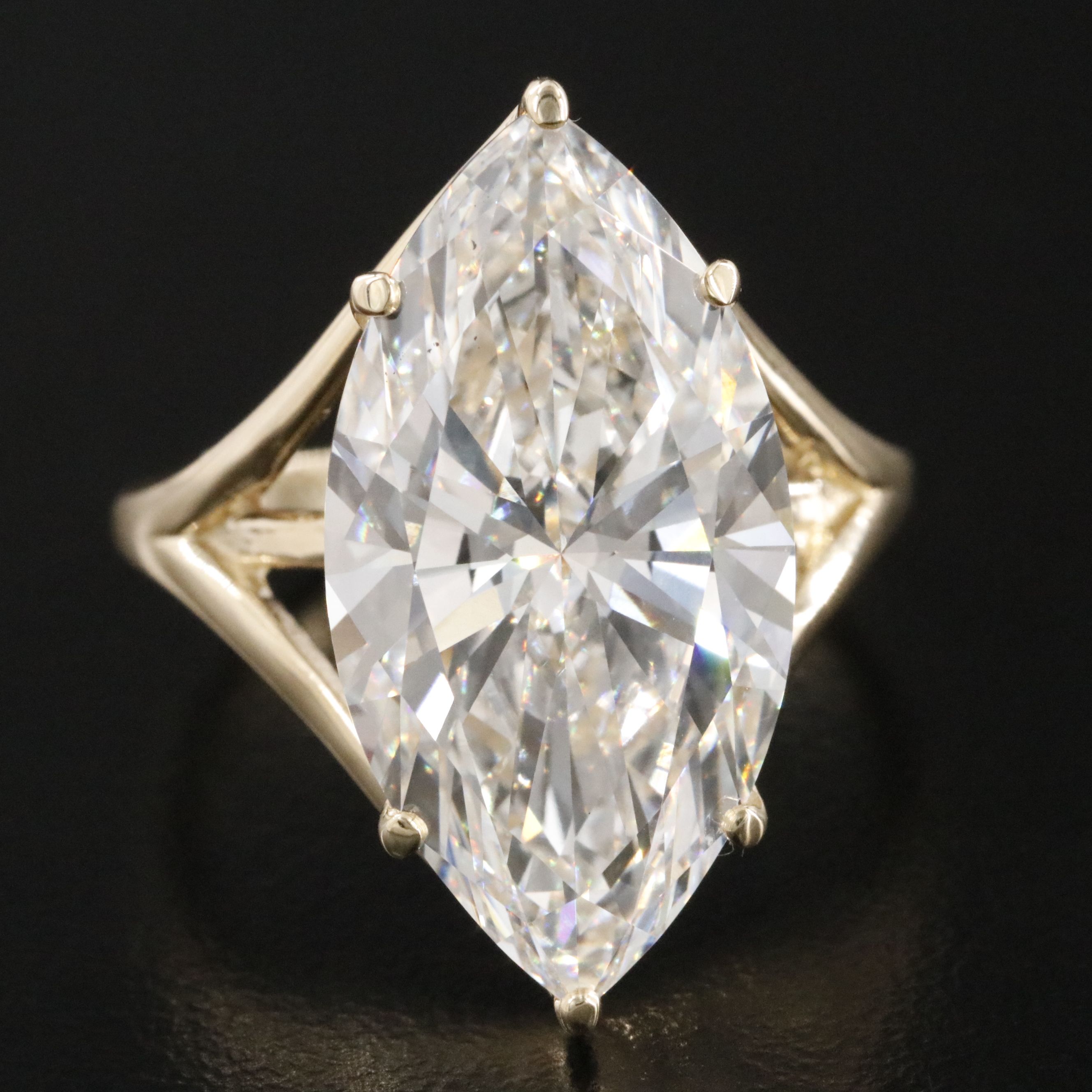 14K 10.04 CT Lab Grown Diamond Solitaire Ring with IGI Report