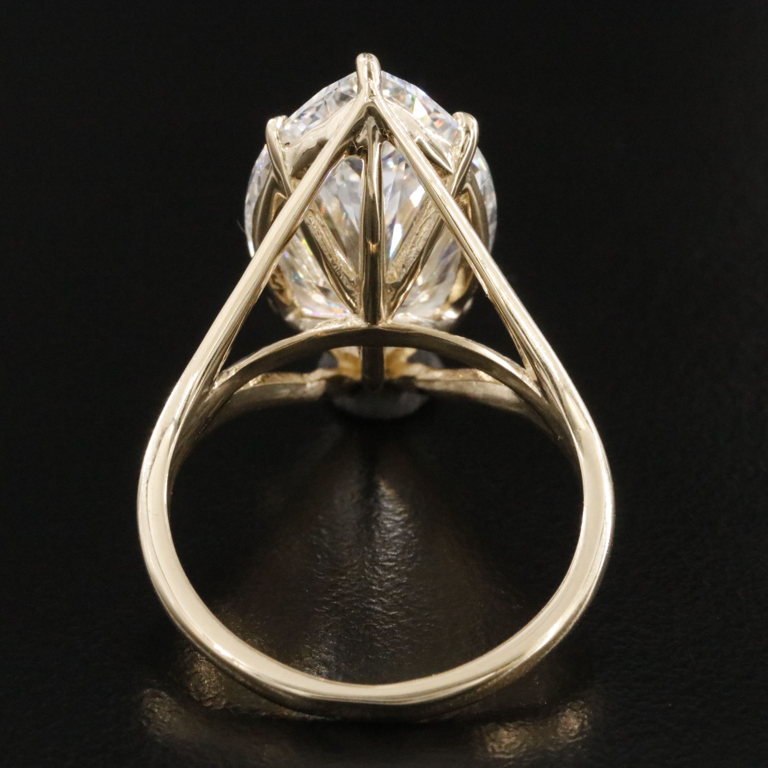 14K 10.04 CT Lab Grown Diamond Solitaire Ring with IGI Report