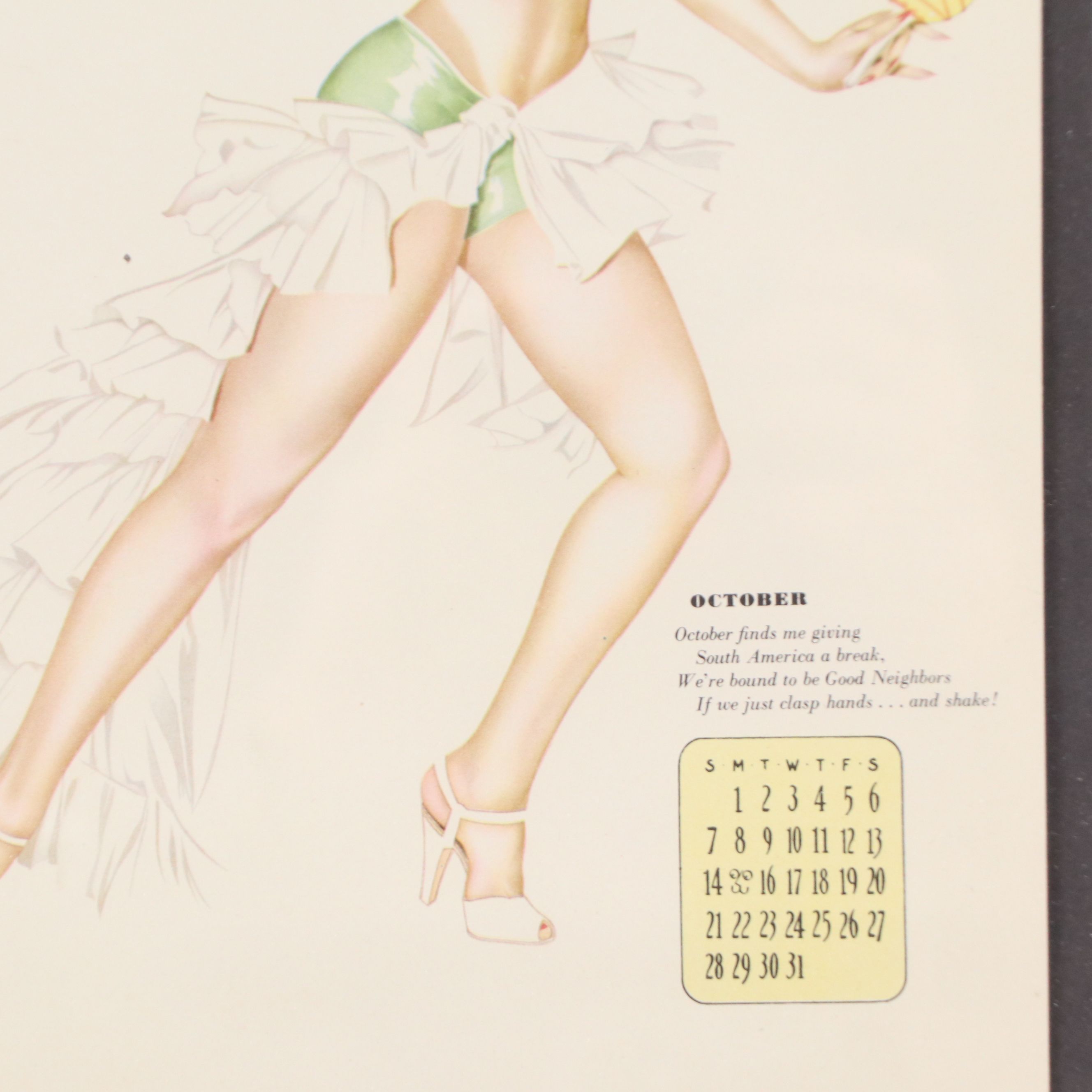 After Alberto Vargas Mid-Century Pinup Calendar Pages