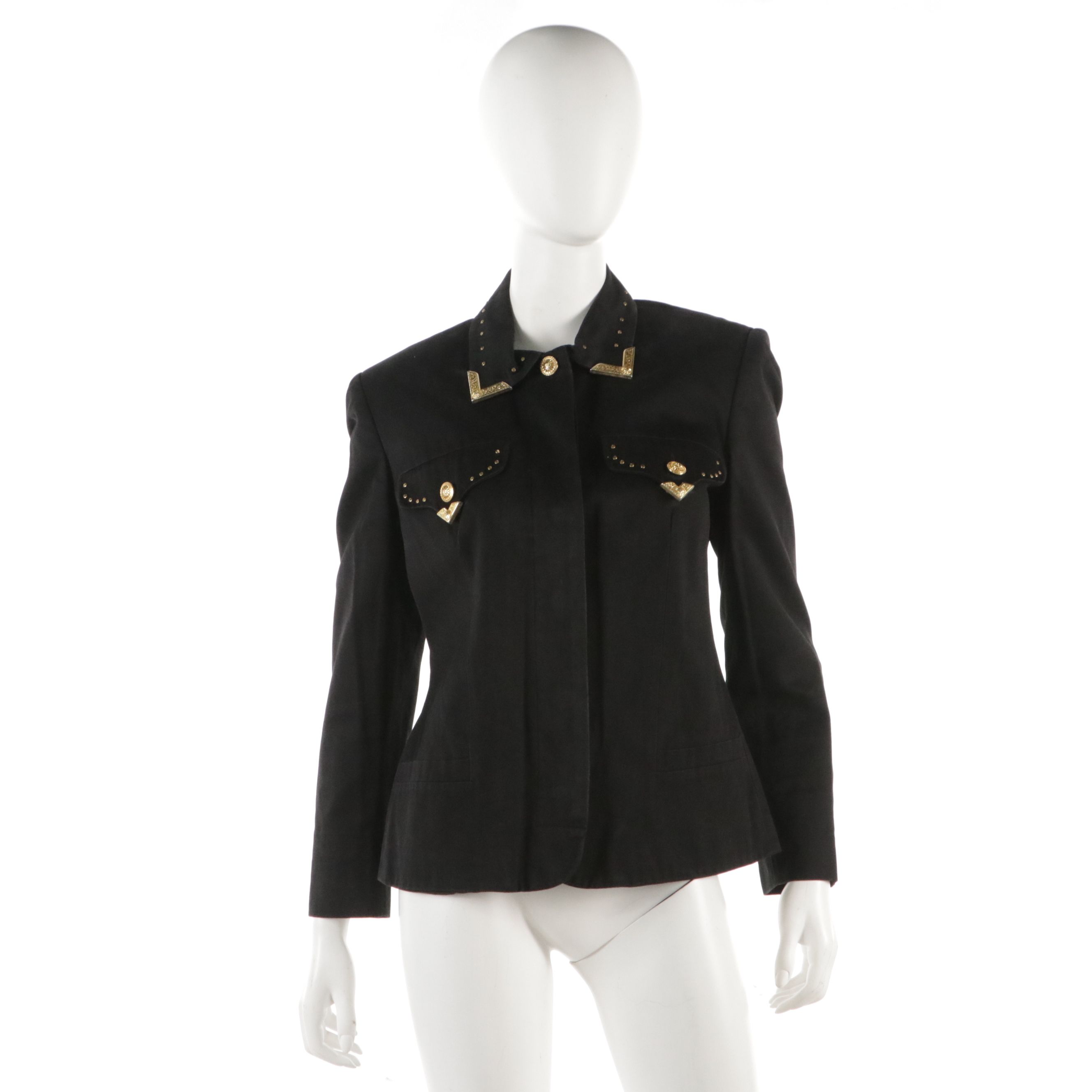 Versace Jeans Couture Studded Black Jacket