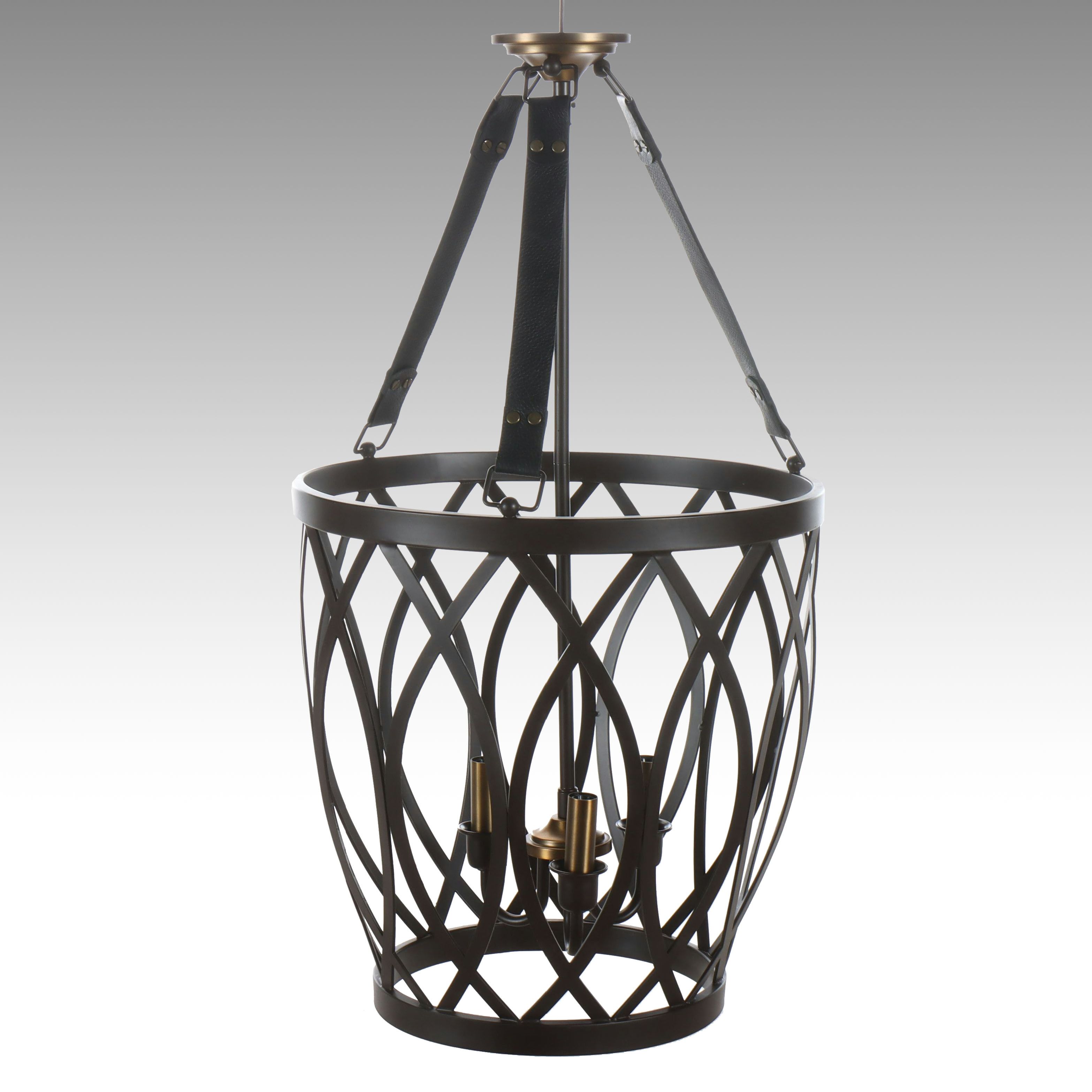 Millennium Bronzed Metal Diamond Cage Pendant