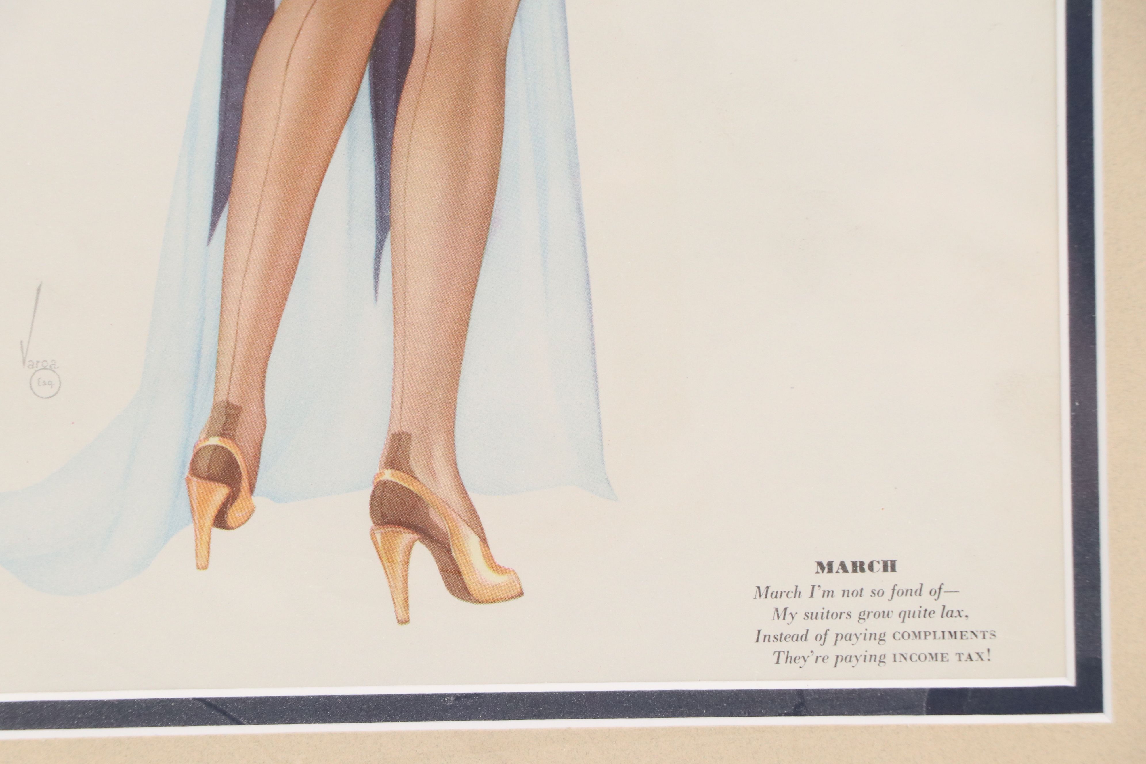After Alberto Vargas Mid-Century Pinup Calendar Pages