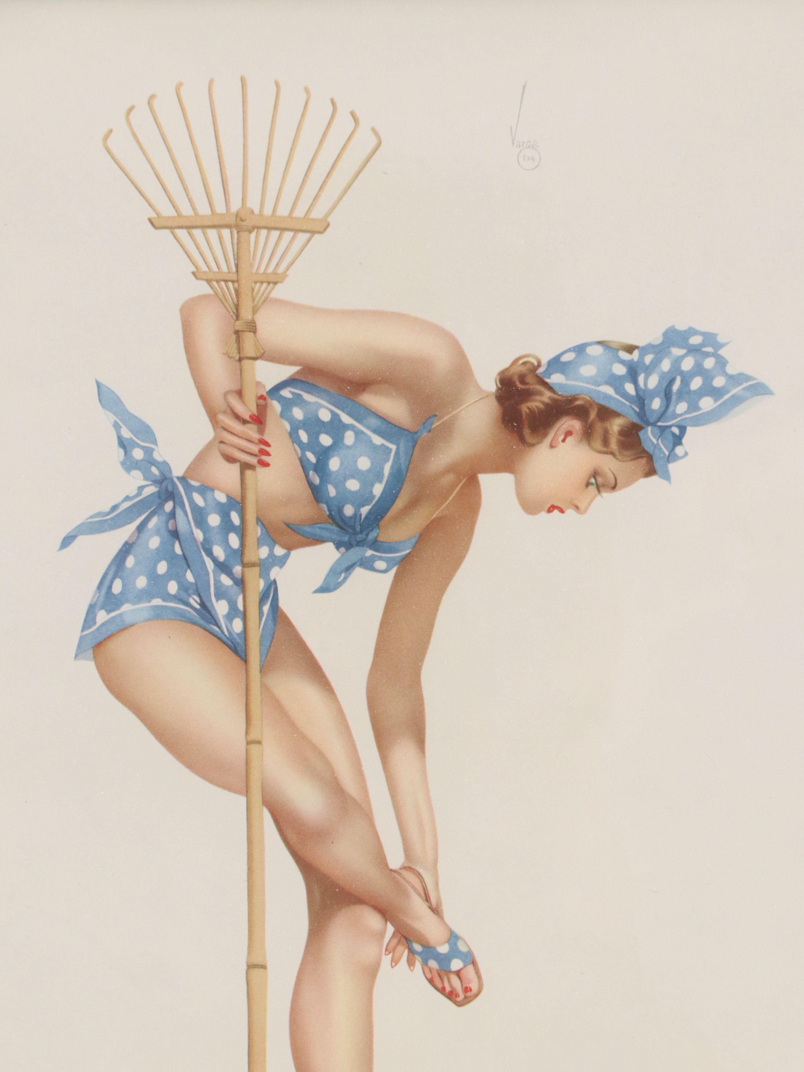 After Alberto Vargas Mid-Century Pinup Calendar Pages