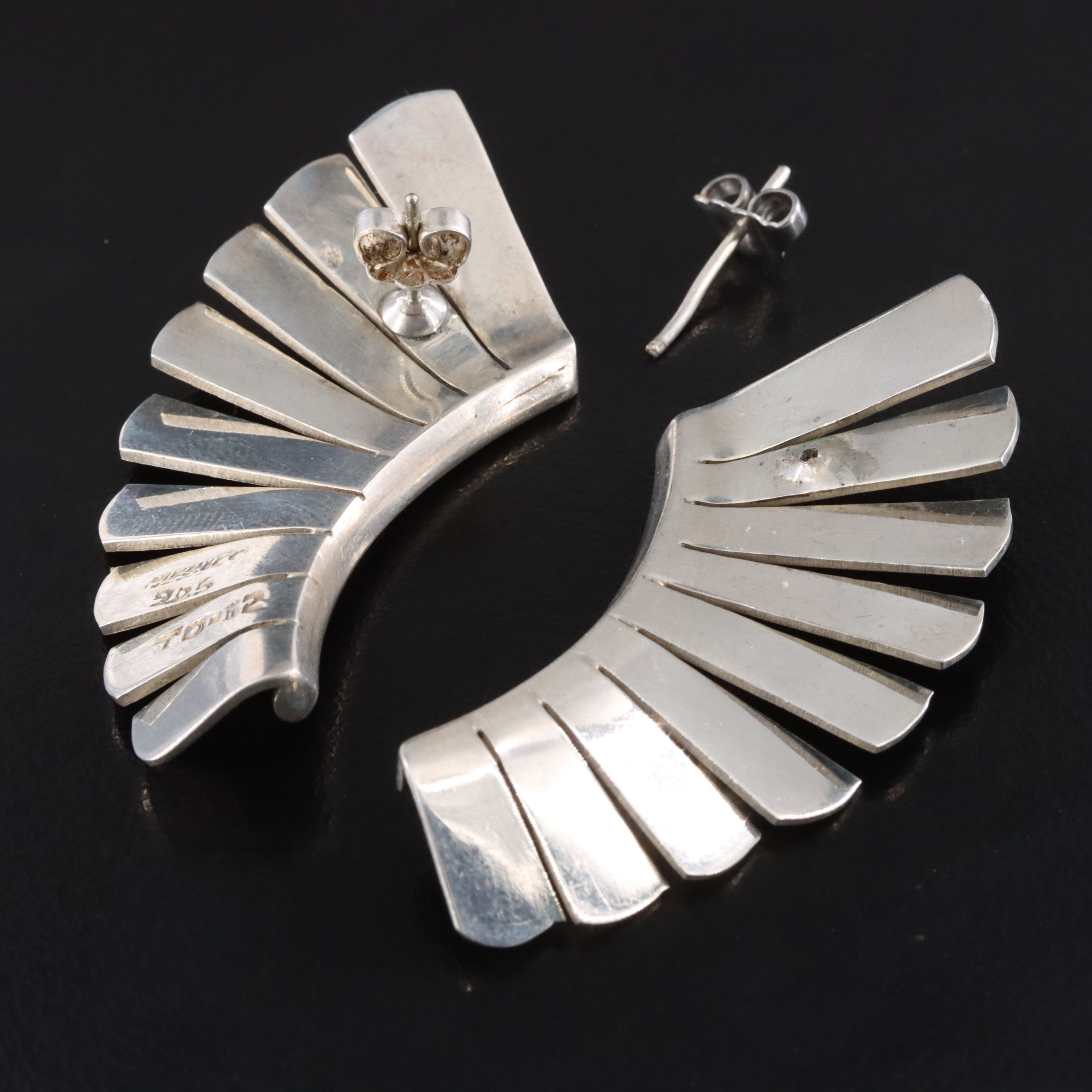 Mexican Sterling Wing Earrings
