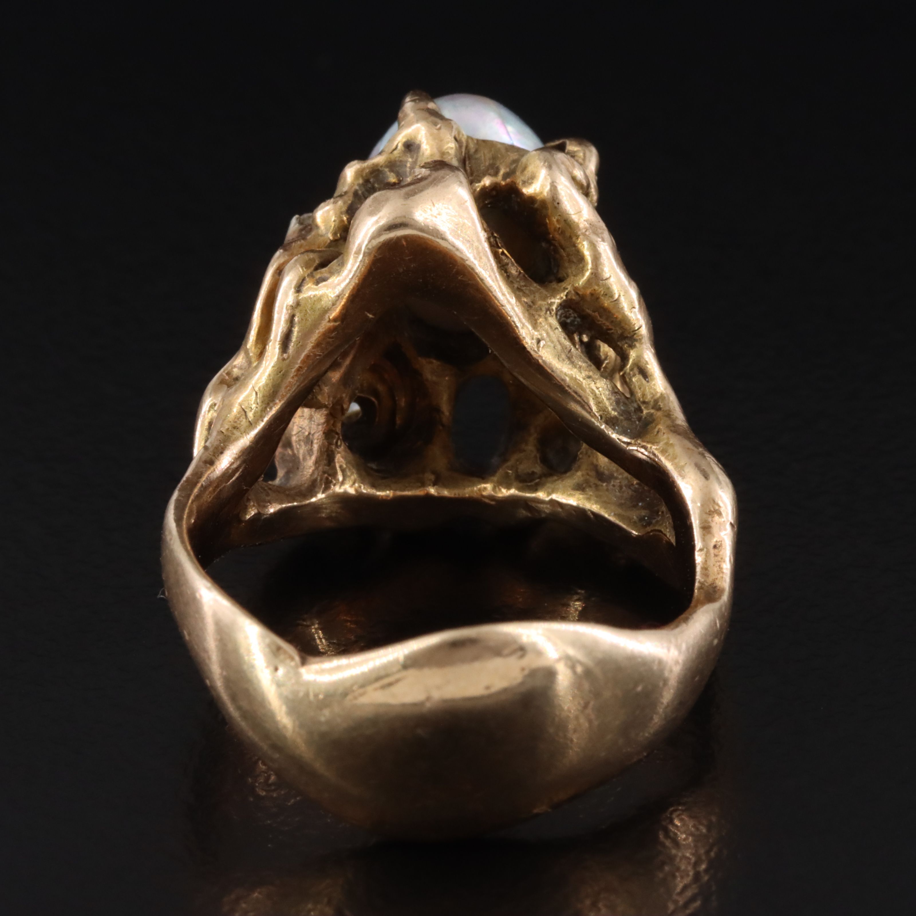 14K Pearl and Diamond Ring