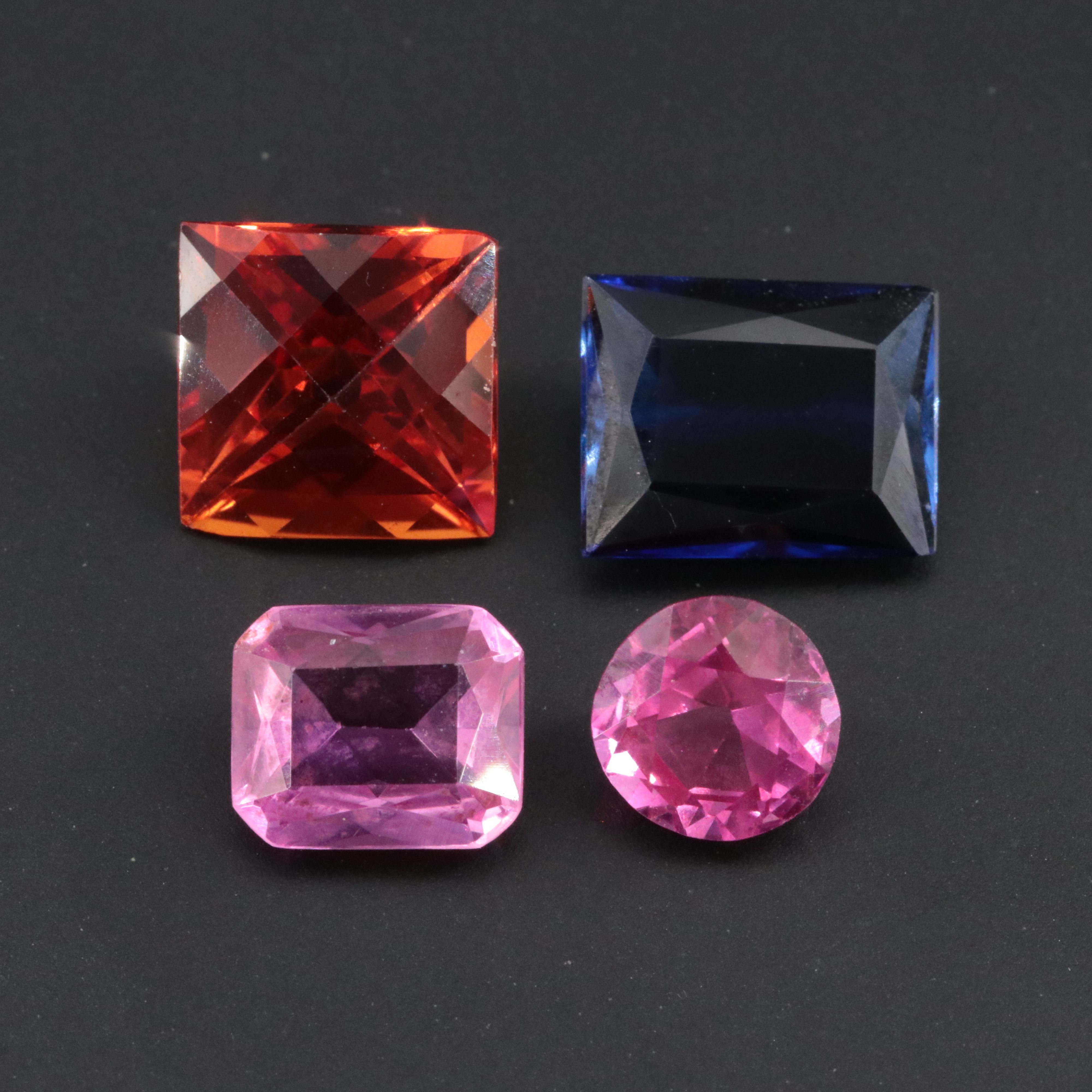 11.63 CTW Pink, Orange, and Blue Lab Grown Sapphire Lot