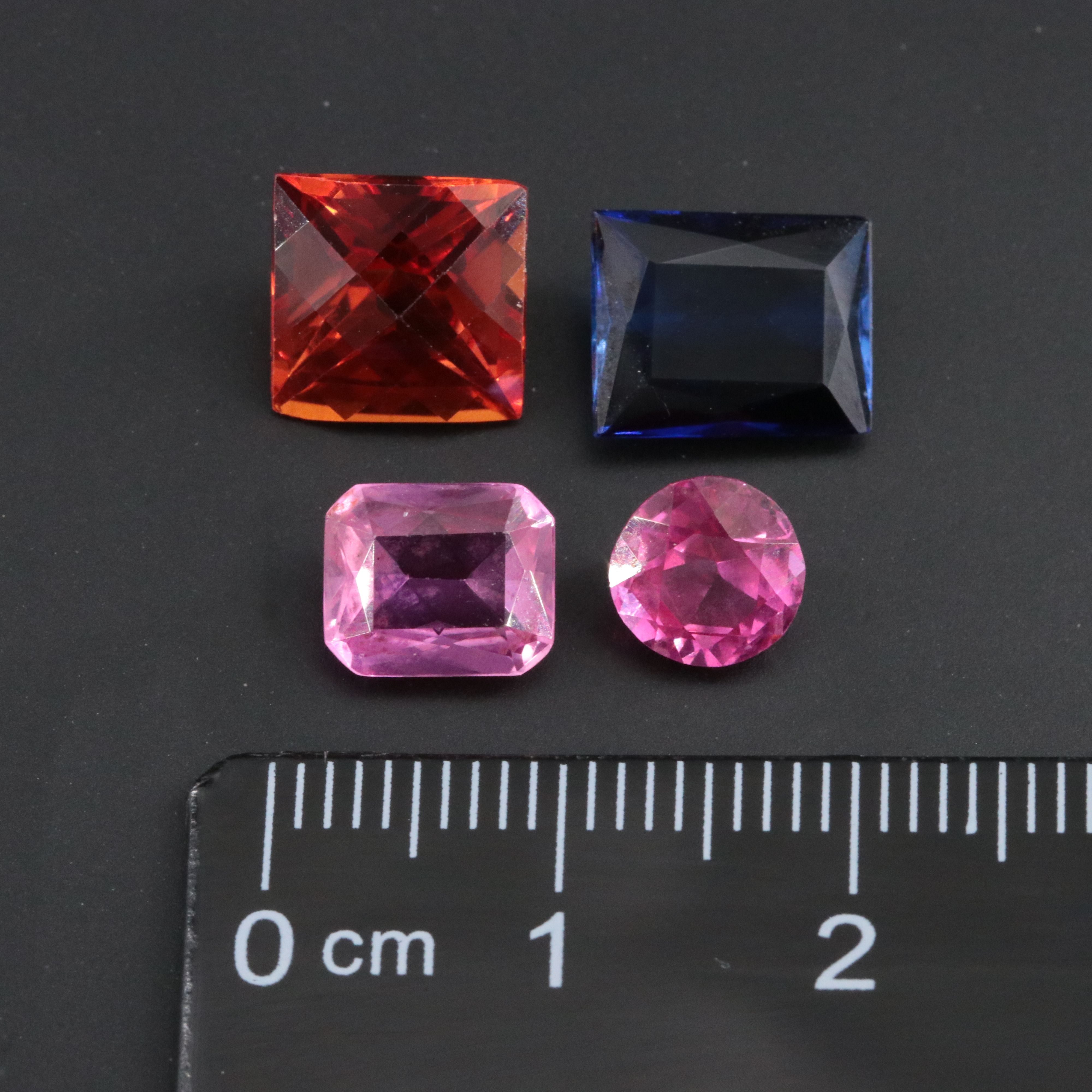 11.63 CTW Pink, Orange, and Blue Lab Grown Sapphire Lot