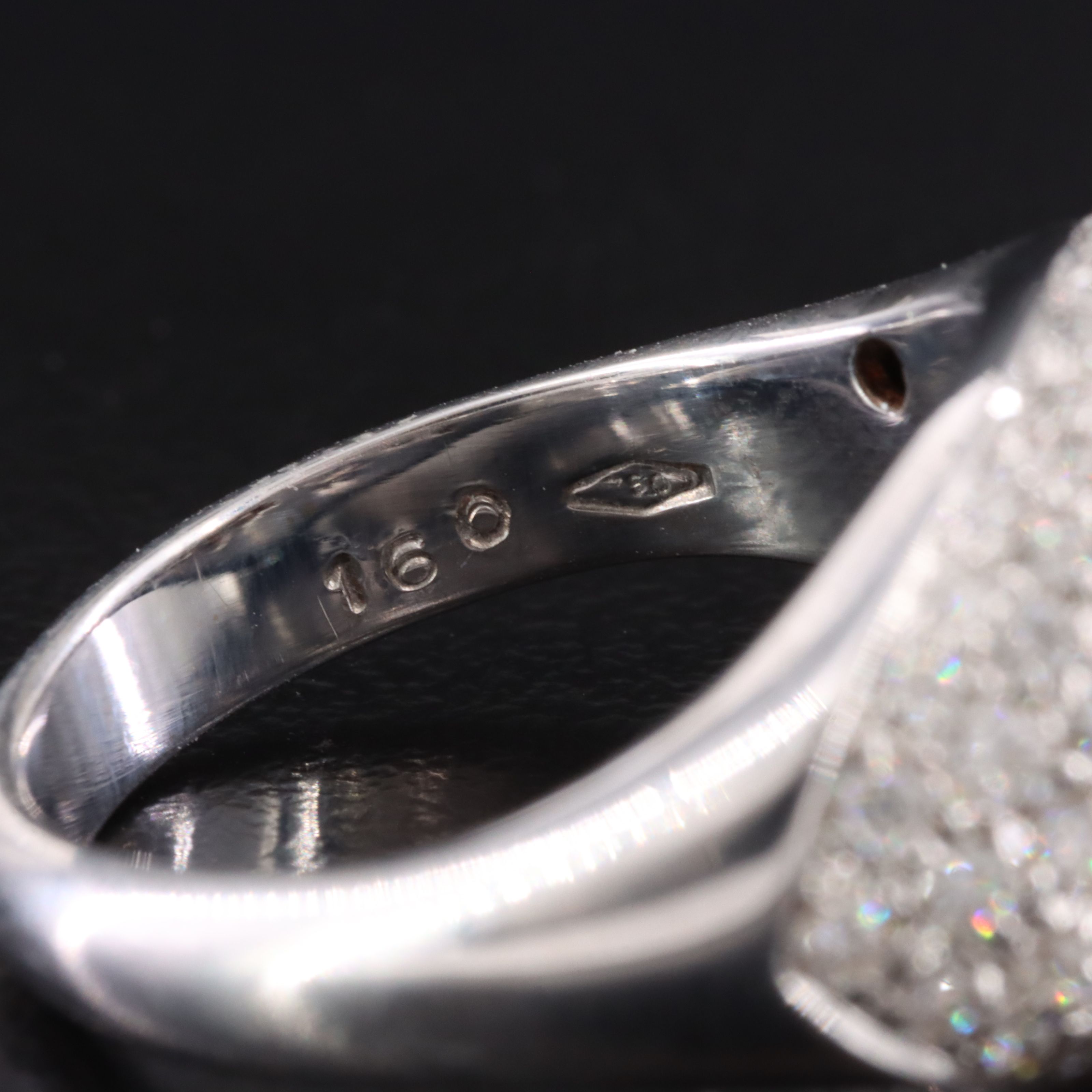 18K 1.60 CTW Pavé Diamond Saddle Ring