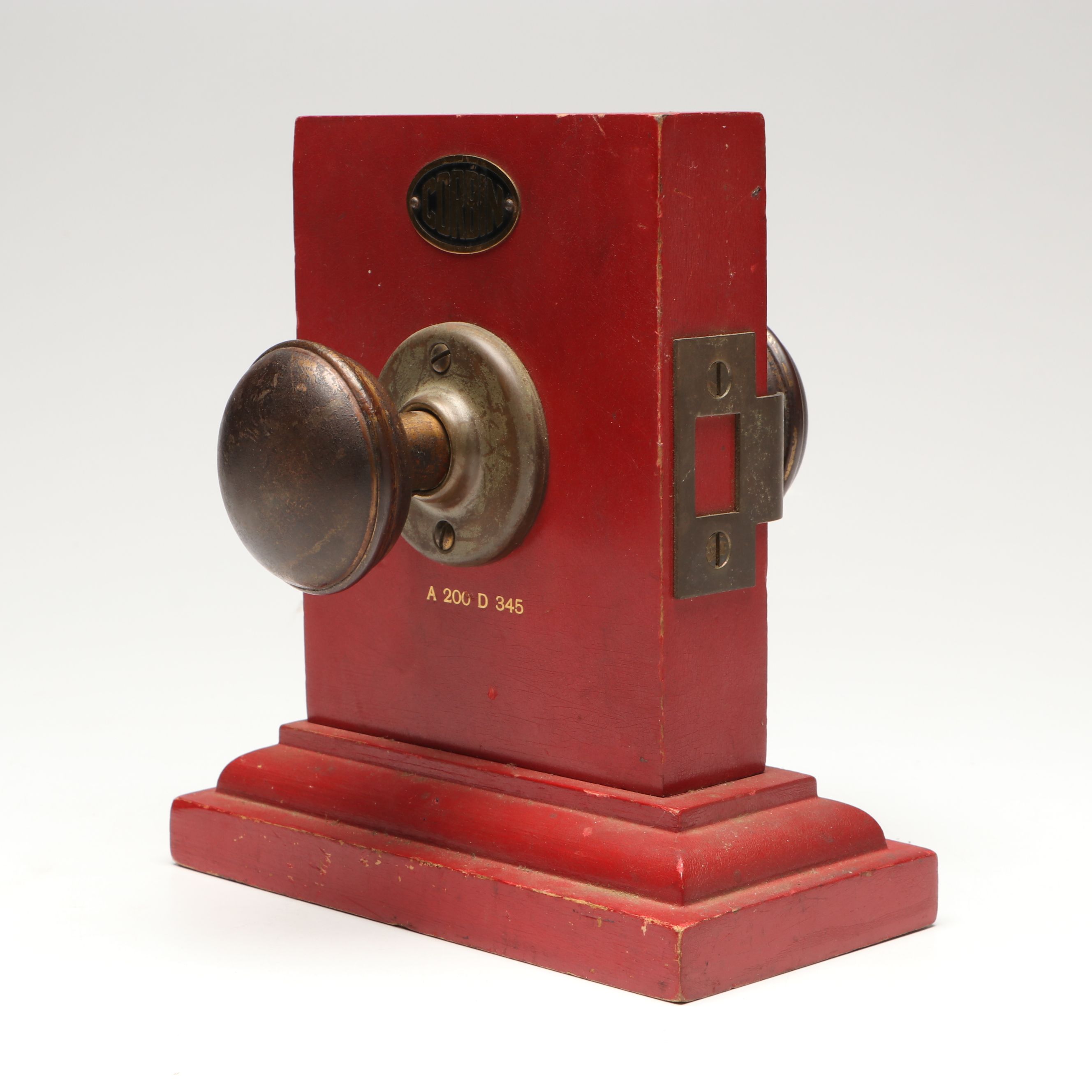 Corbin Doorknob Display with Other Salvaged Hardware, Late 19th/Early 20th C.