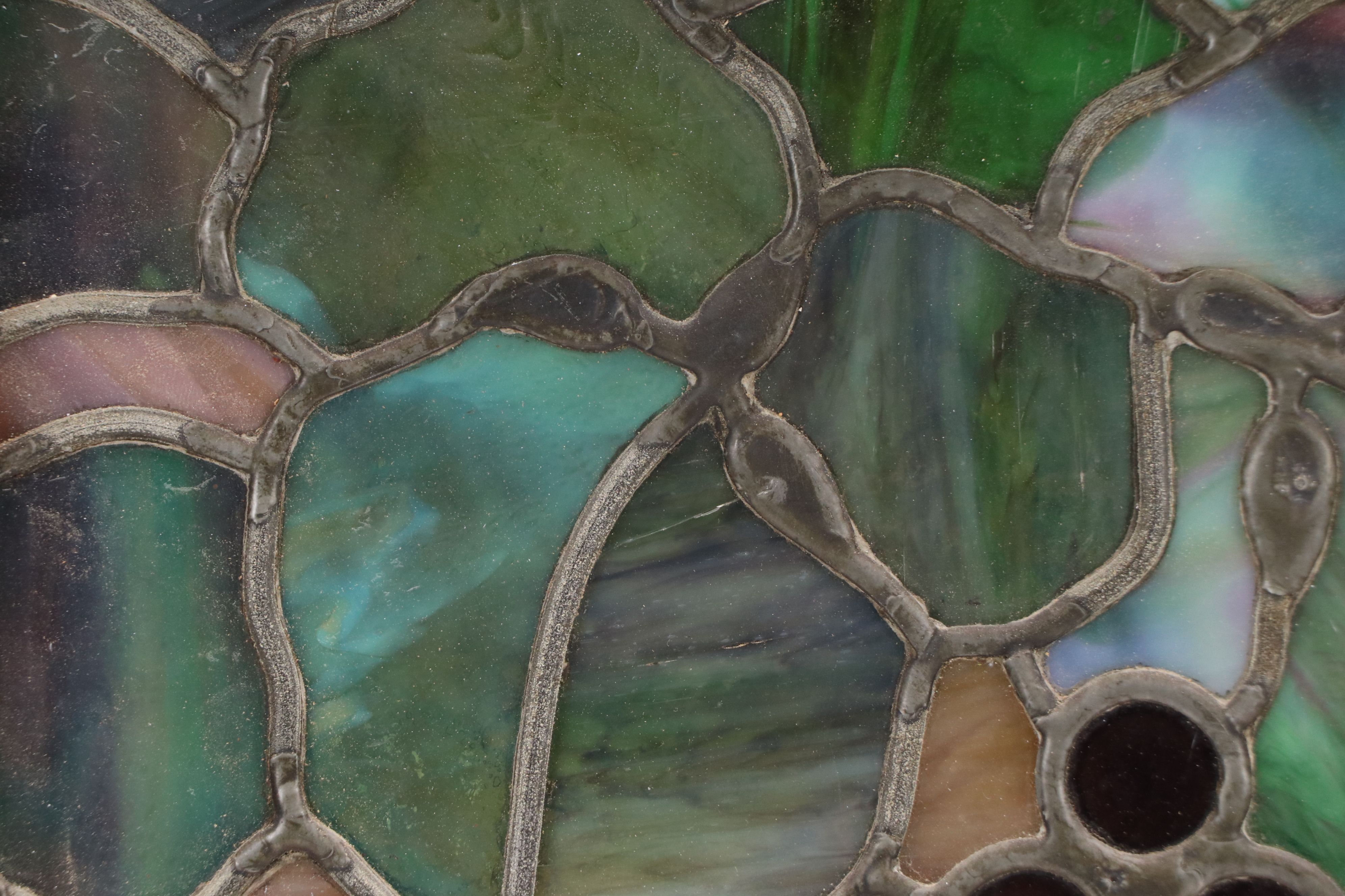 Edwardian Stained Glass Window Panel, Mid-20th Century