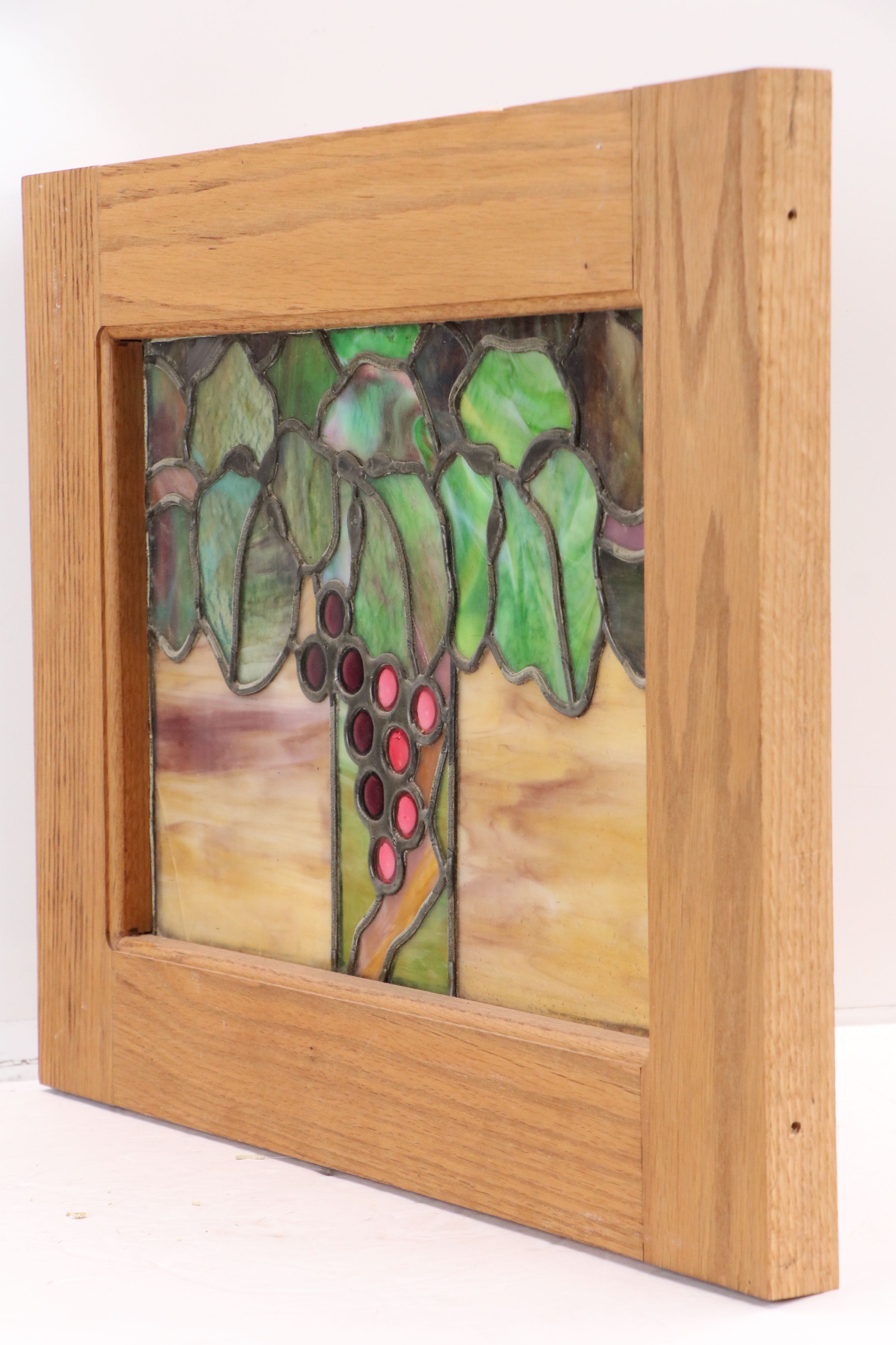 Edwardian Stained Glass Window Panel, Mid-20th Century