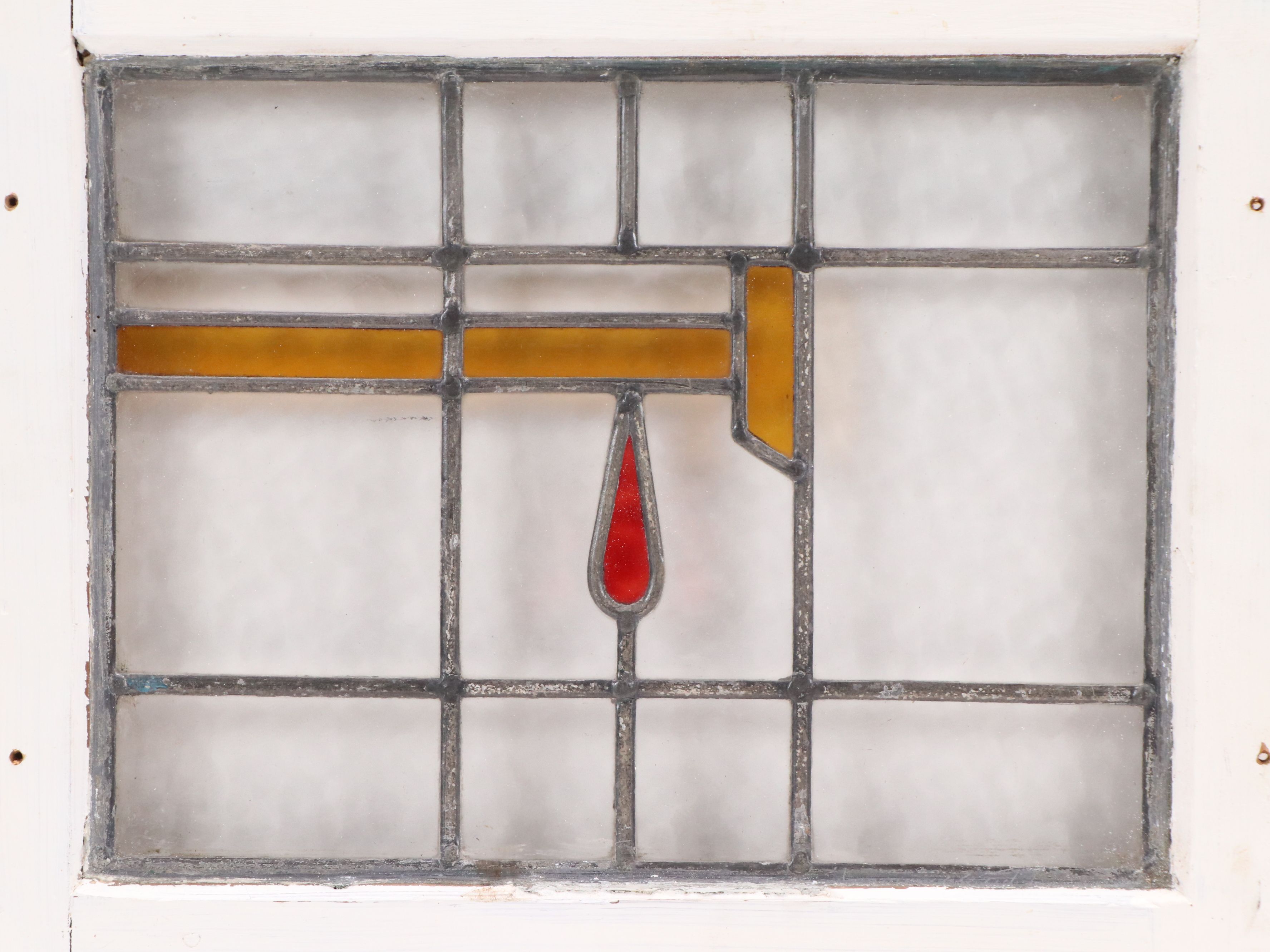 Stained Glass Window Panel, Mid-20th Century