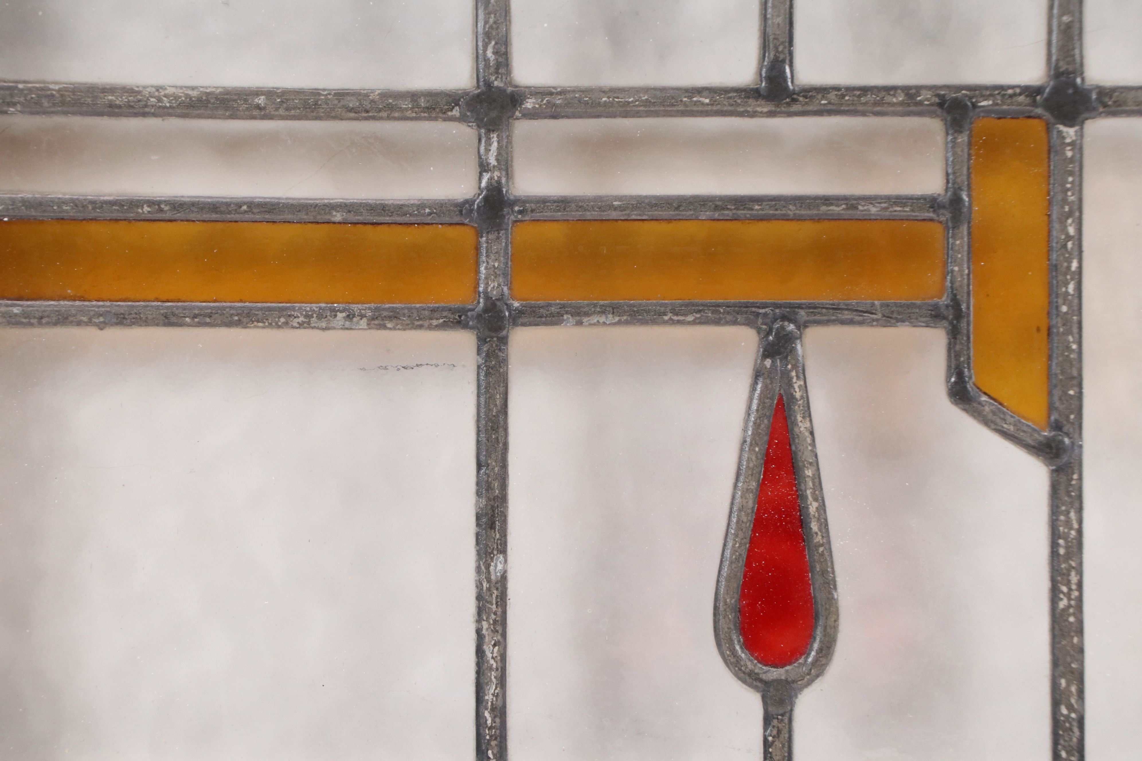 Stained Glass Window Panel, Mid-20th Century