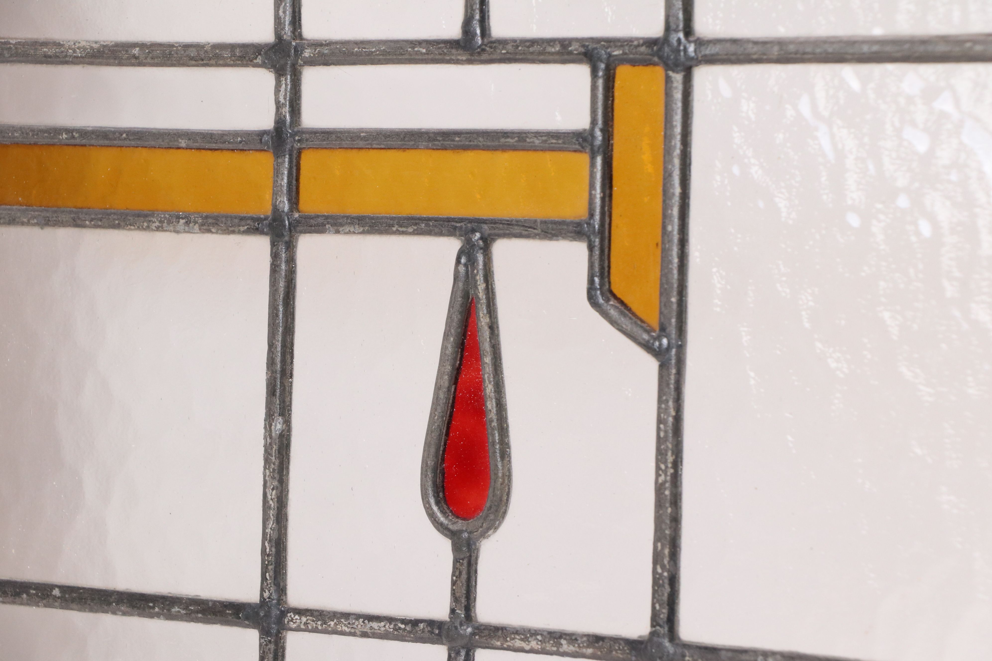 Stained Glass Window Panel, Mid-20th Century