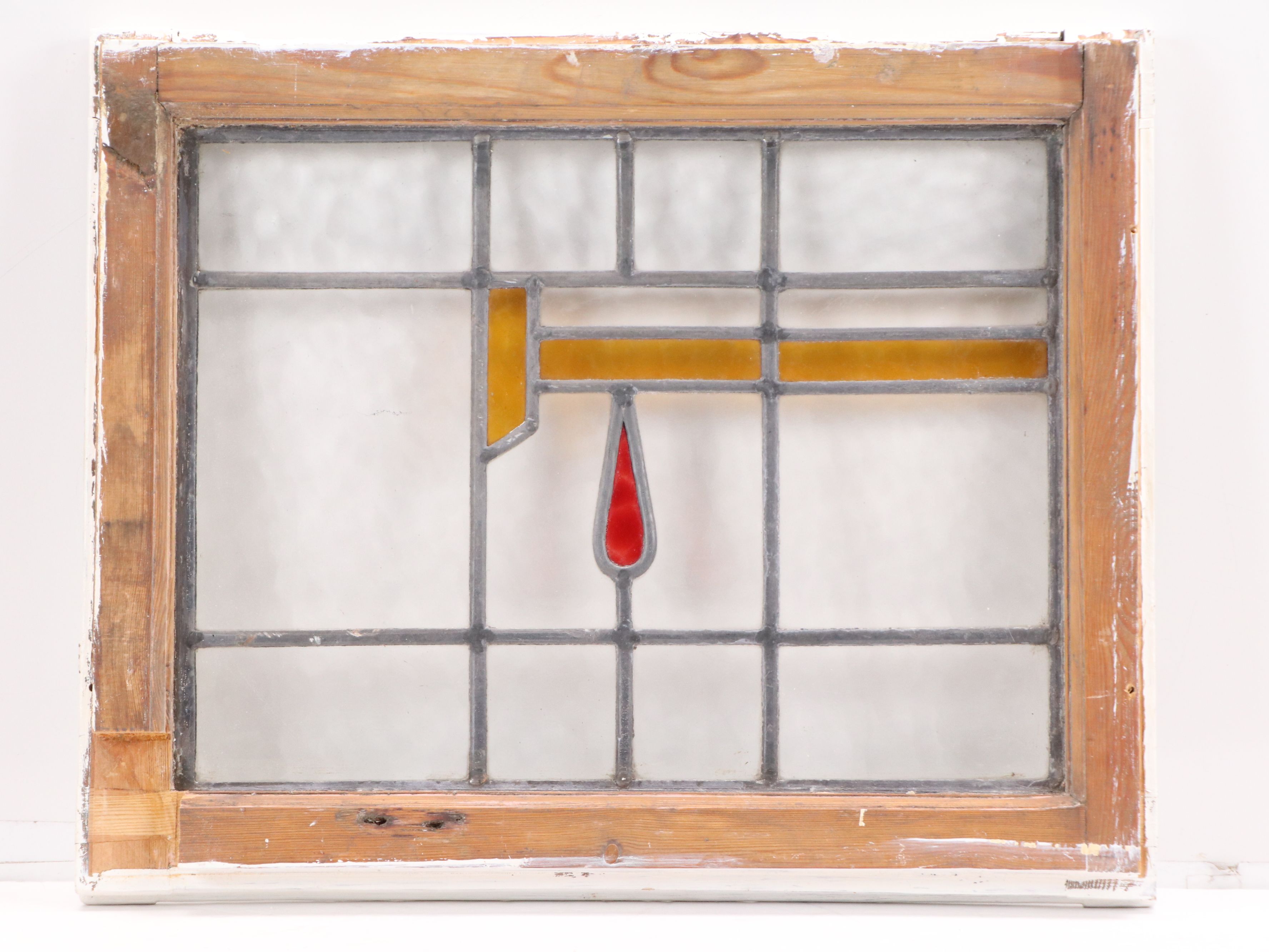 Stained Glass Window Panel, Mid-20th Century