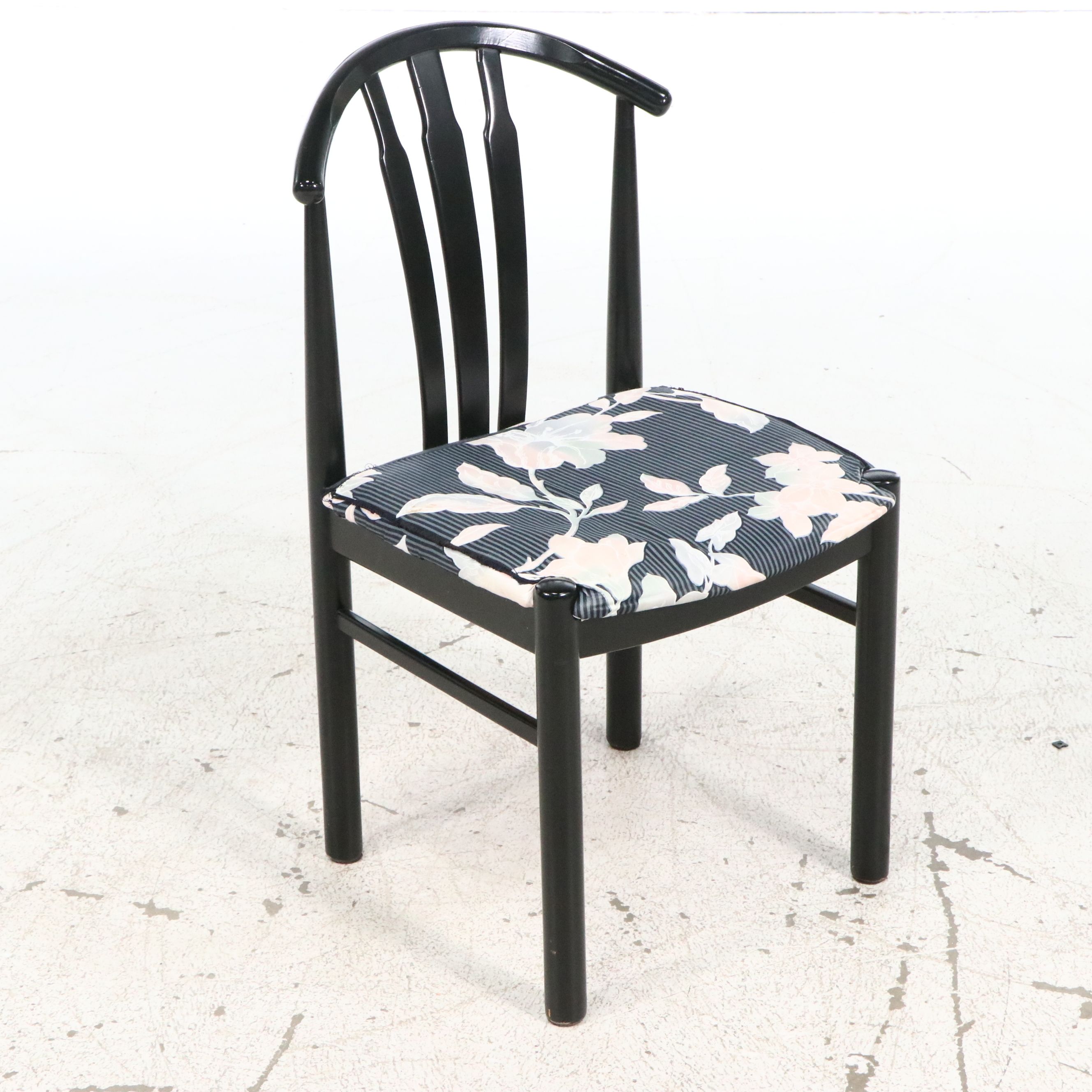 Tiled Top Dining Table and Six Spindle Back Chairs, Late 20th Century