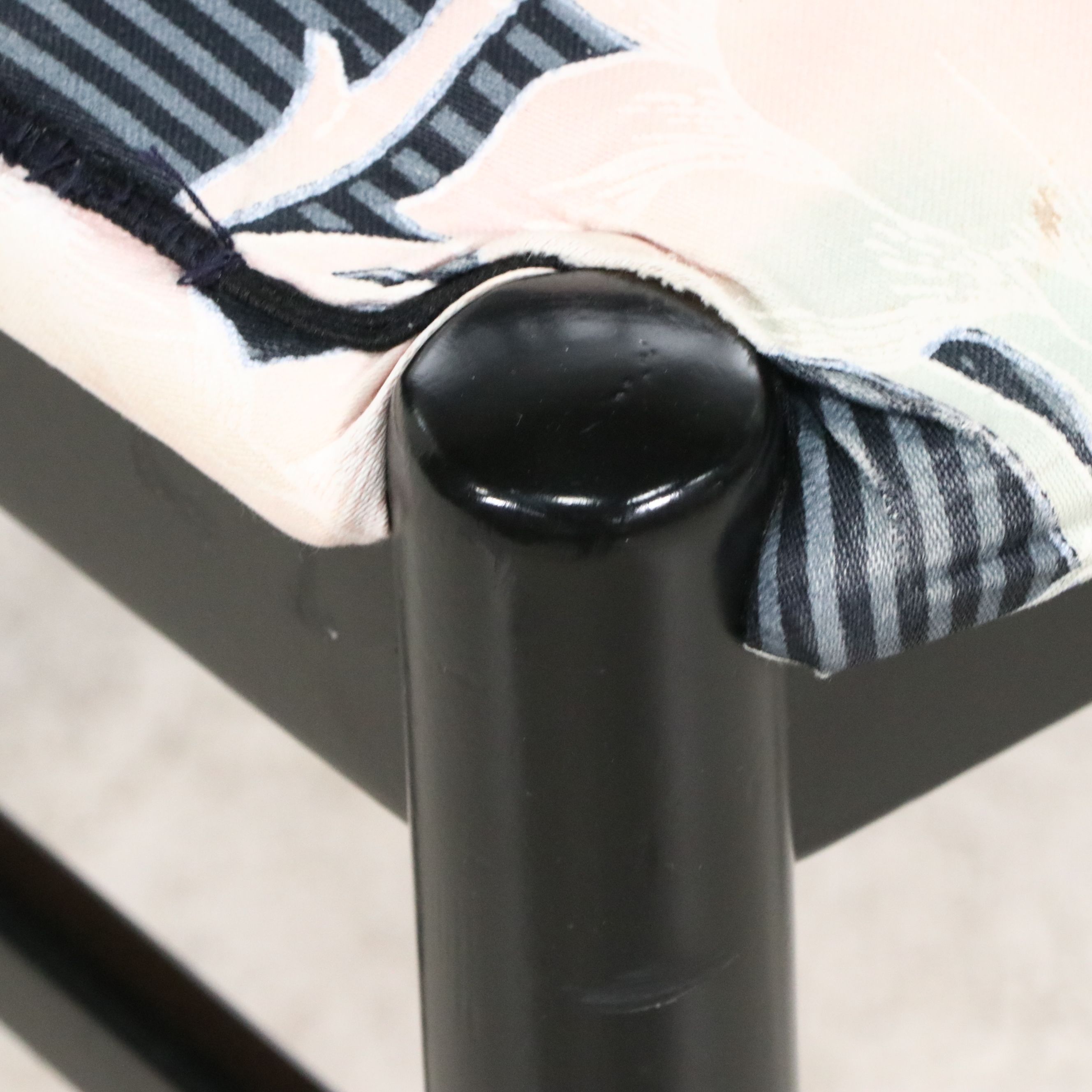 Tiled Top Dining Table and Six Spindle Back Chairs, Late 20th Century