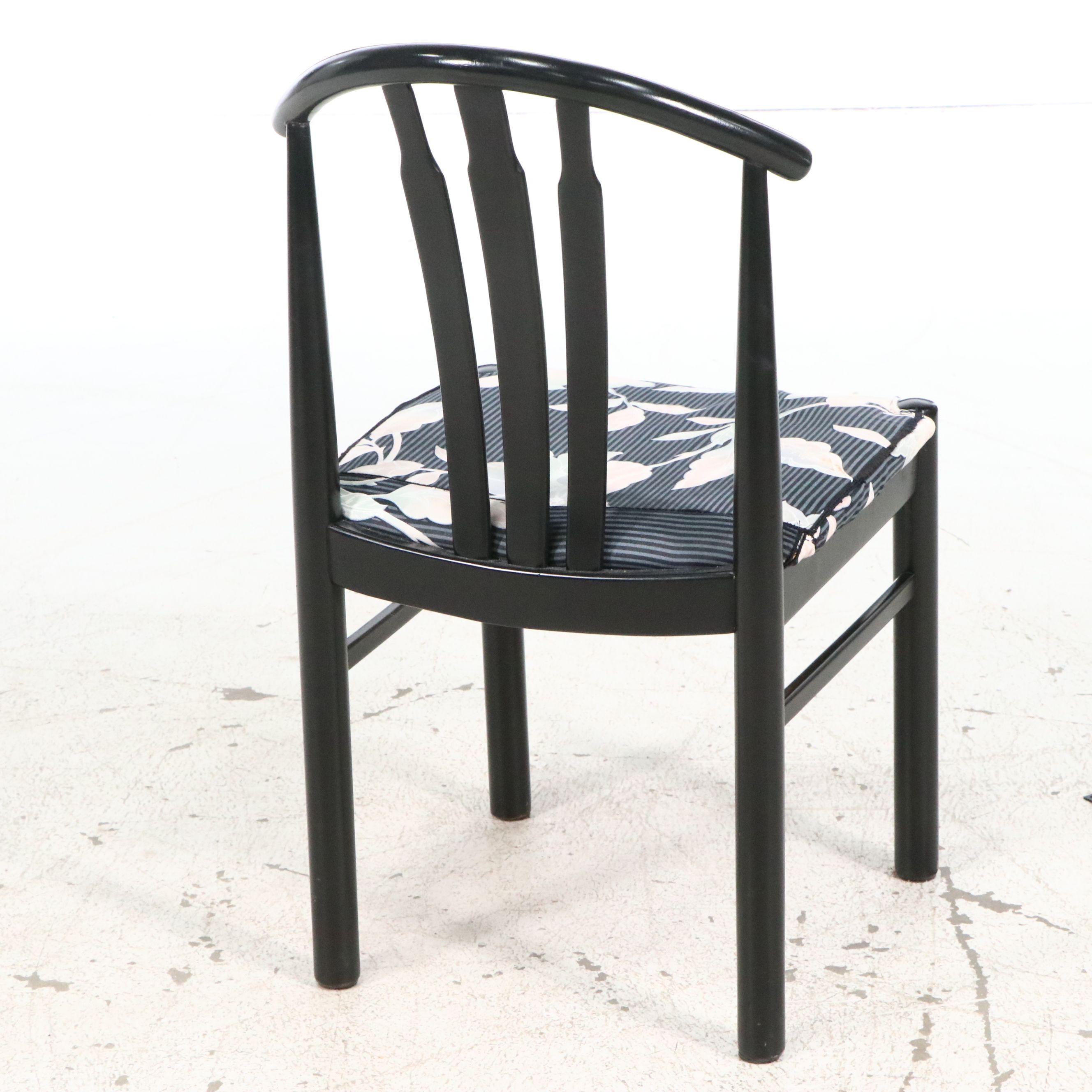 Tiled Top Dining Table and Six Spindle Back Chairs, Late 20th Century