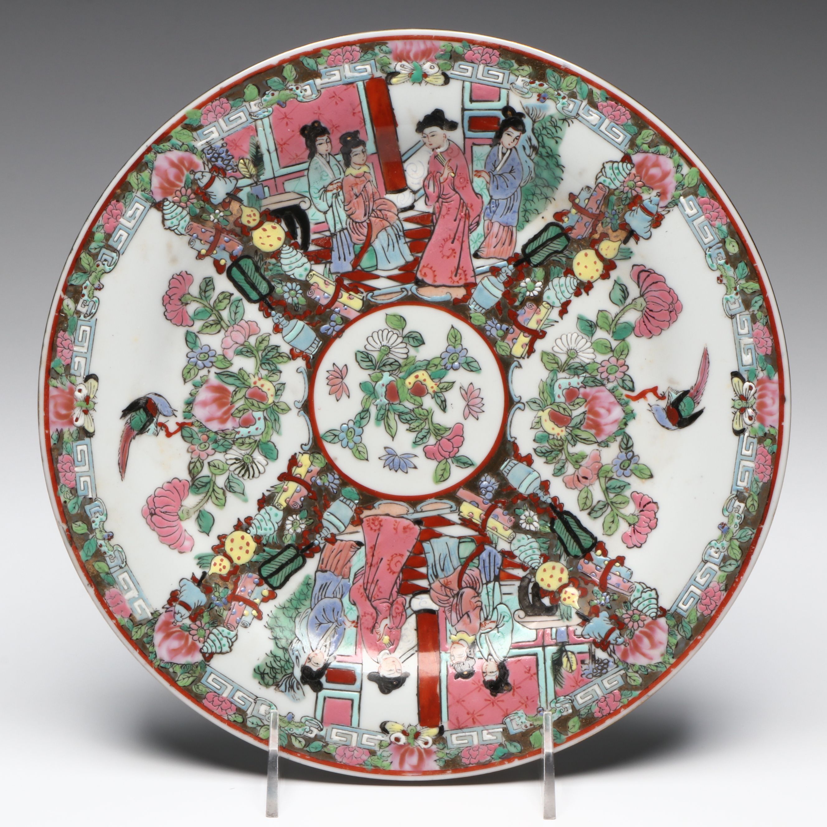 Chinese Rose Medallion Porcelain Plate