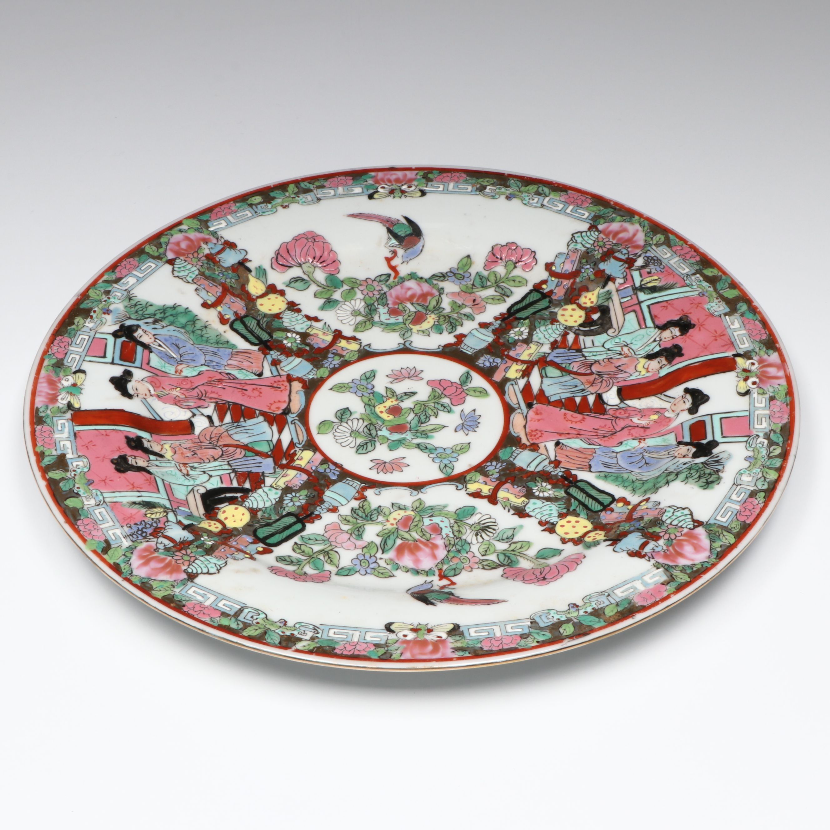 Chinese Rose Medallion Porcelain Plate