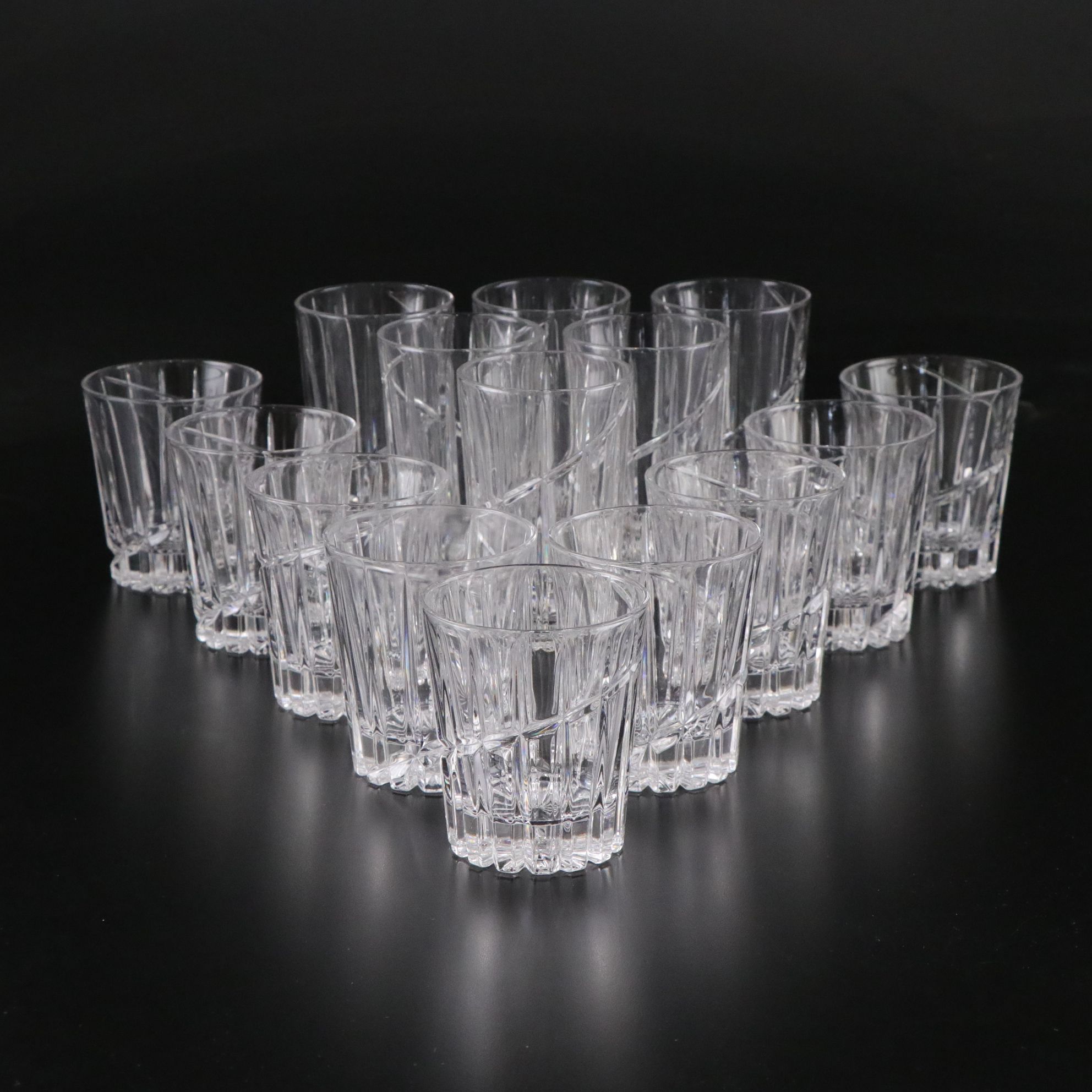 Mikasa "Uptown" Crystal Double Old Fashioned and Highball Glasses