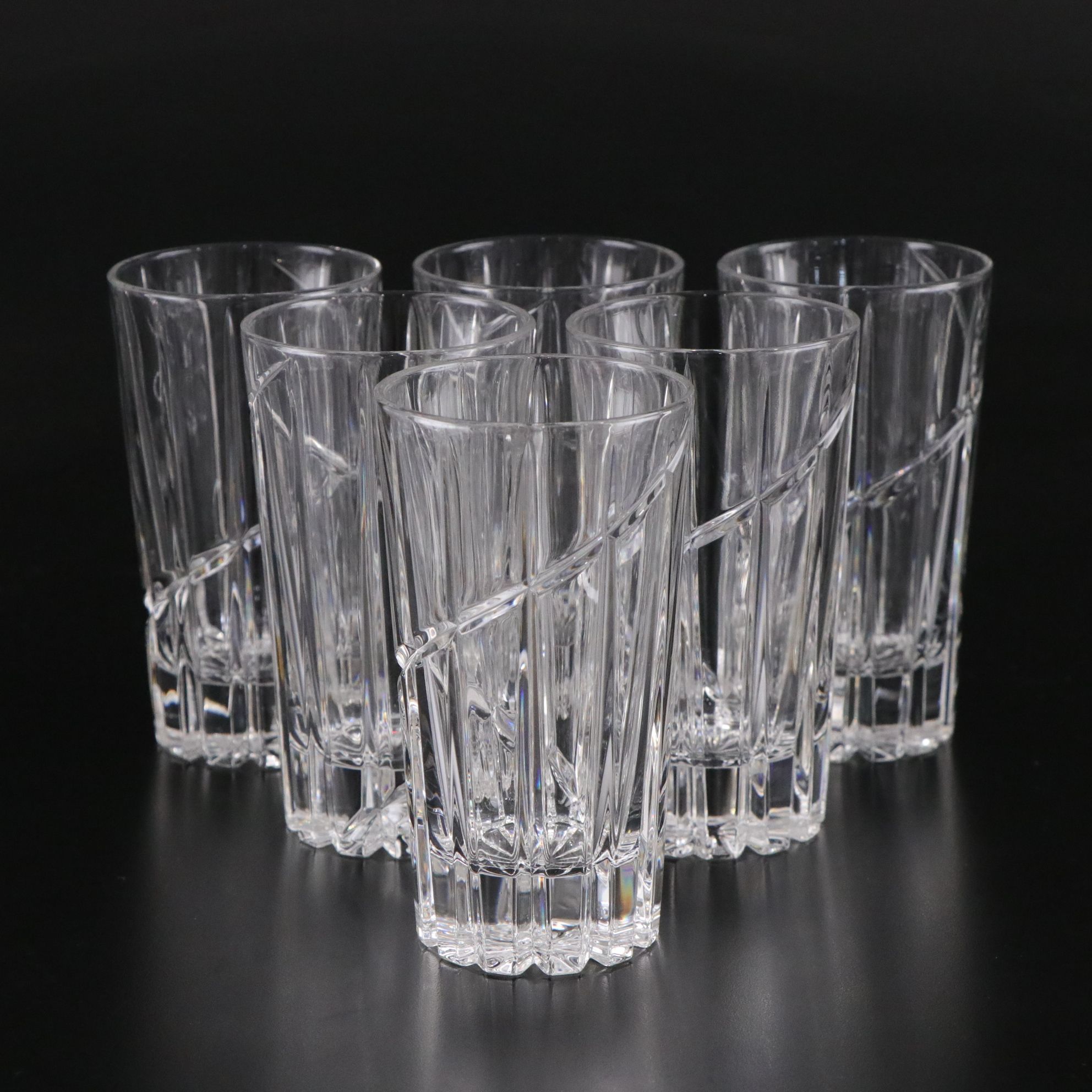 Mikasa "Uptown" Crystal Double Old Fashioned and Highball Glasses