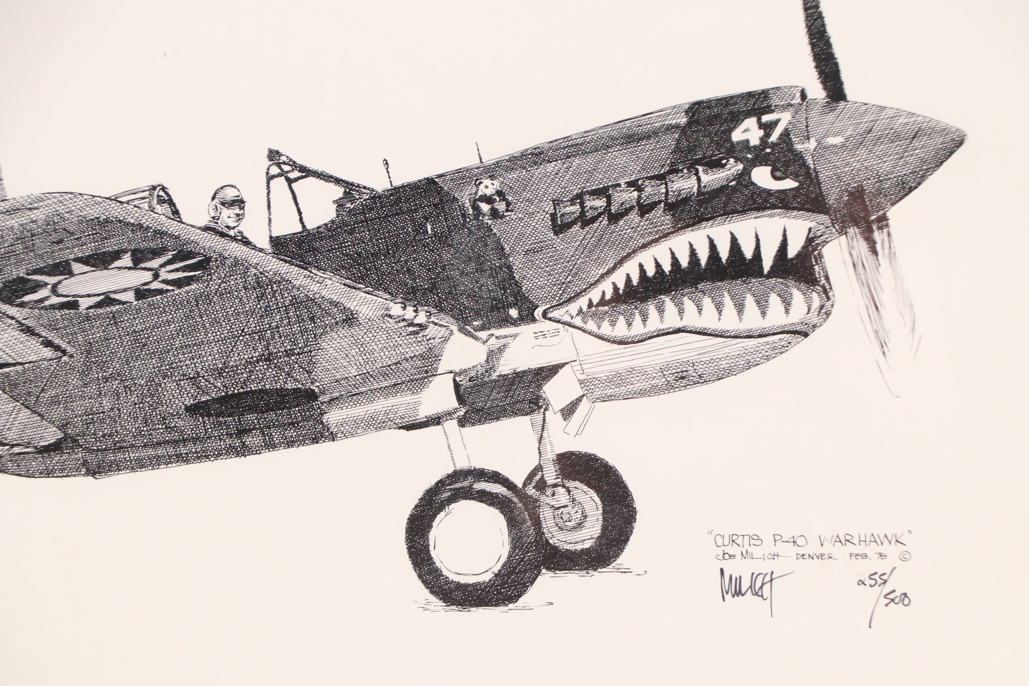 Joe Milich Lithograph "Curtis P-40 Warhawk," 1978