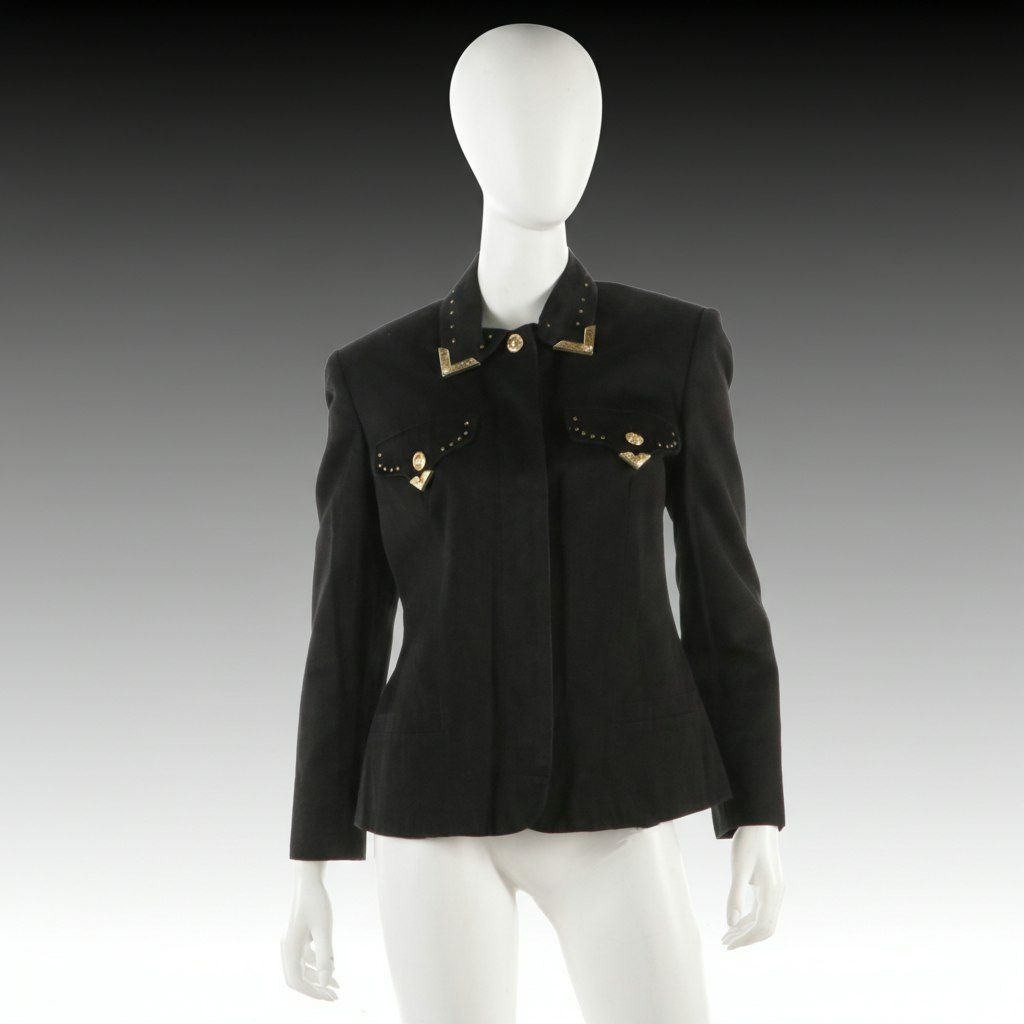Versace Jeans Couture Studded Black Jacket