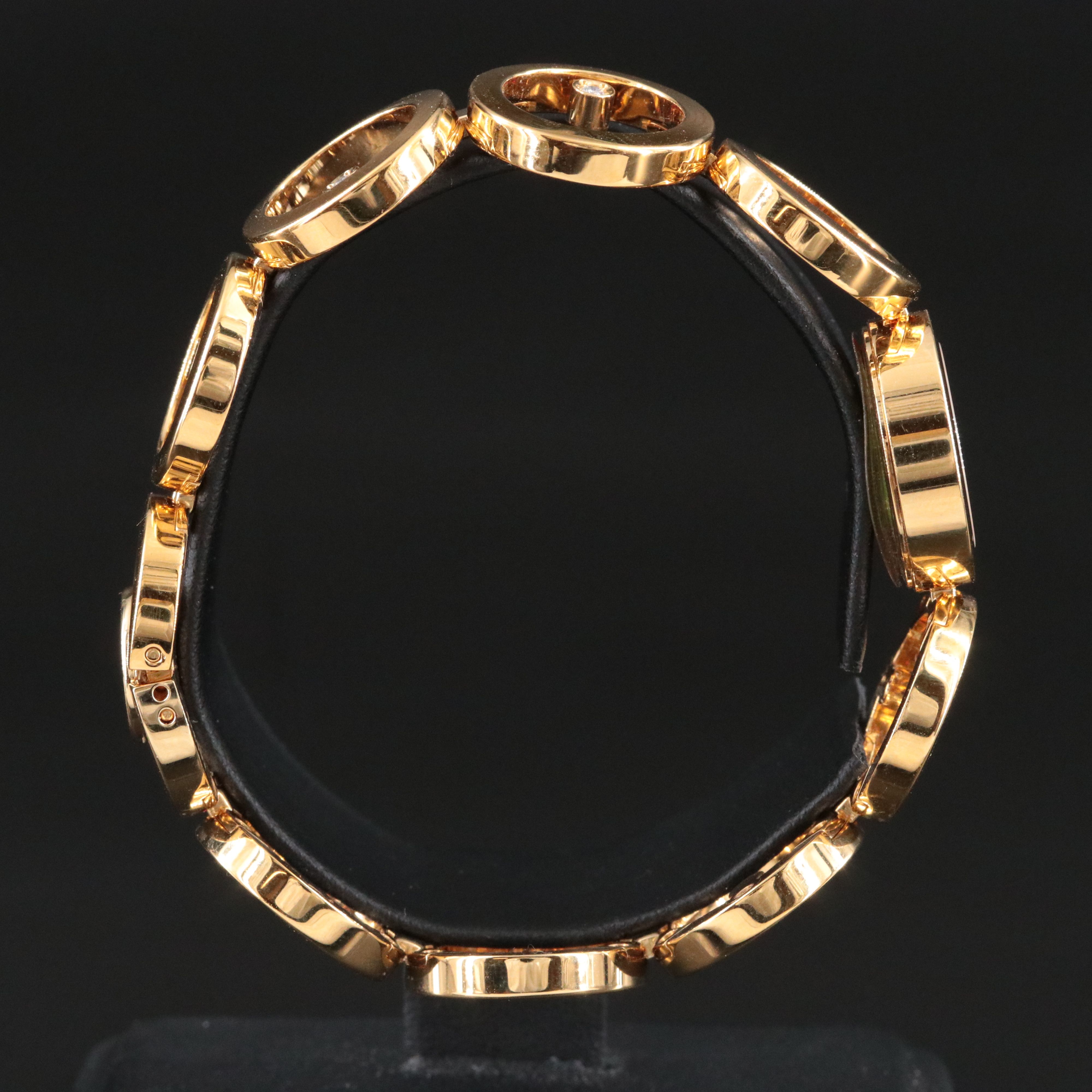 Movado Ono Gold-Tone Stainless Steel Diamond Accented Open Link Dress Watch