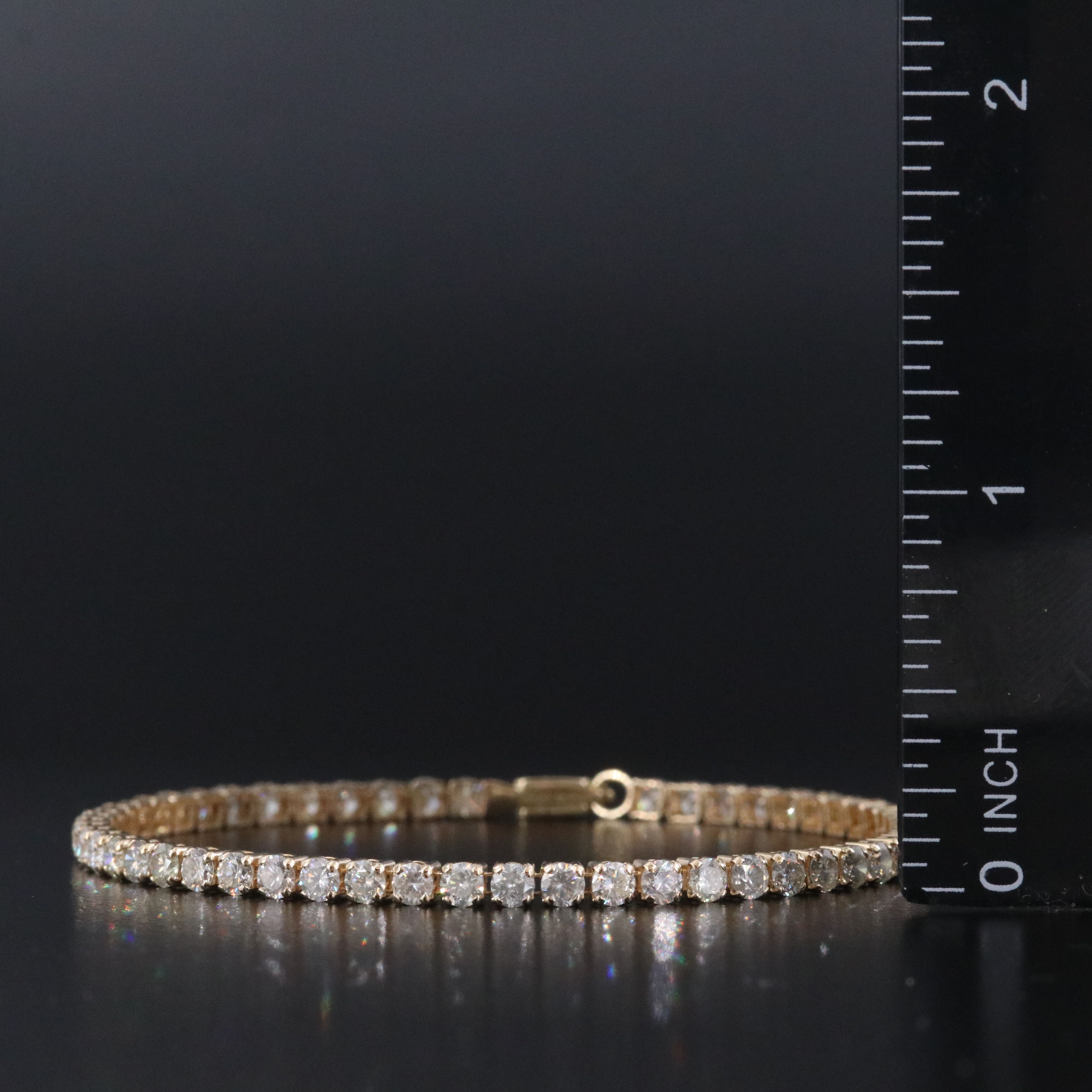 14K 4.87 CTW Fancy Color Diamond Line Bracelet with IGI Jewelry Report