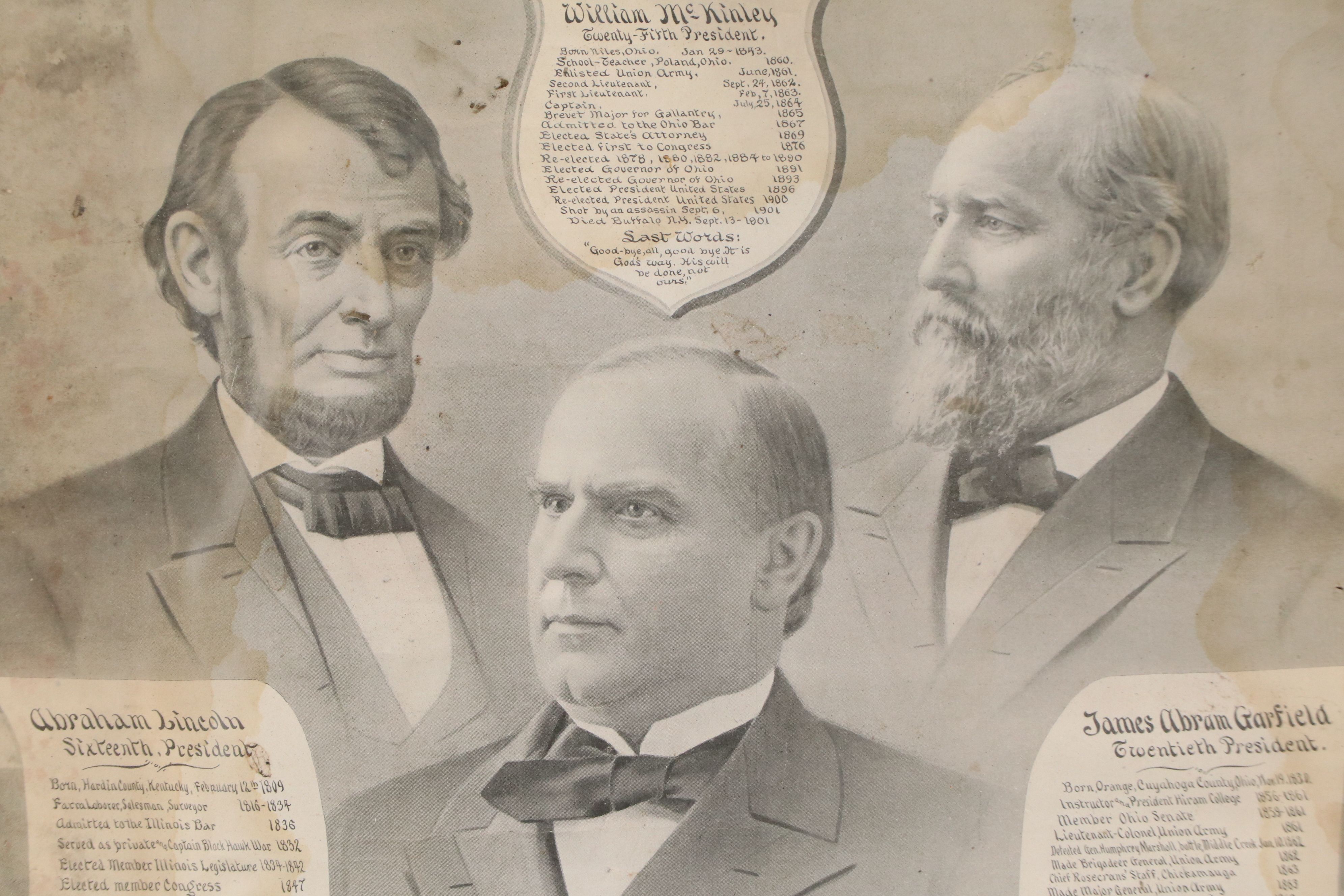 Charles Gustrine & Co. Halftone Poster "Our Martyrs," 1901