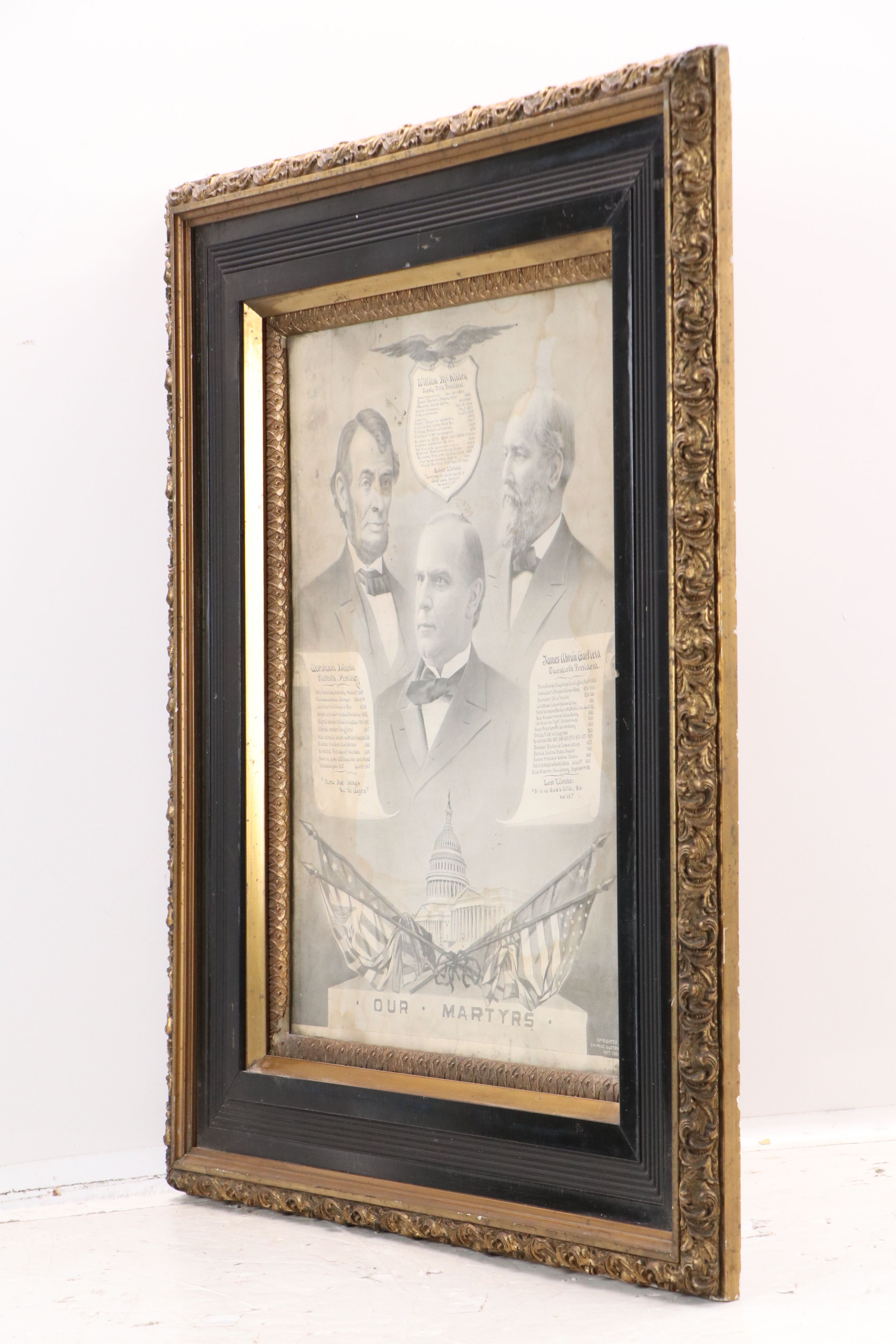 Charles Gustrine & Co. Halftone Poster "Our Martyrs," 1901