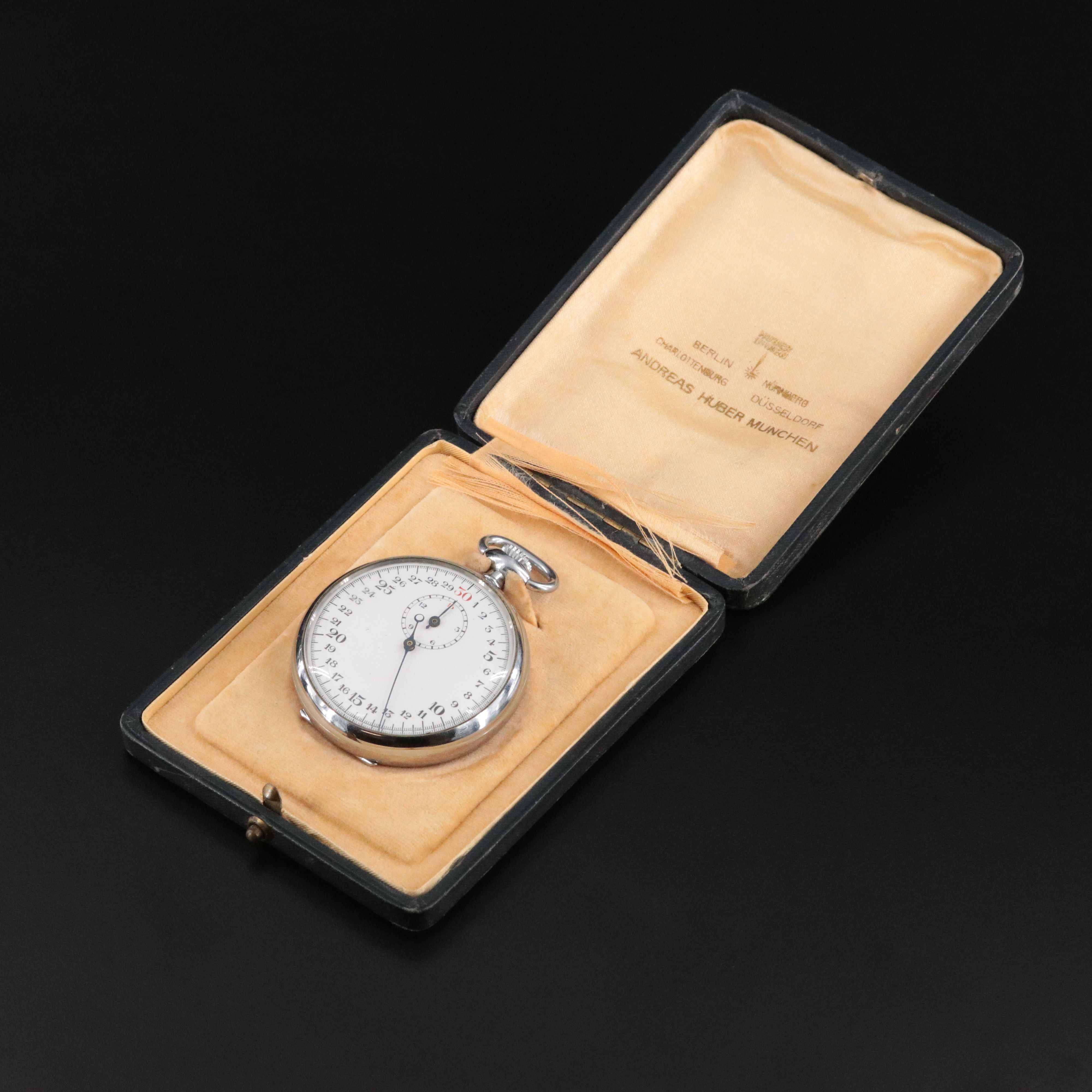 Vintage Mechanical Stainless Steel Stopwatch