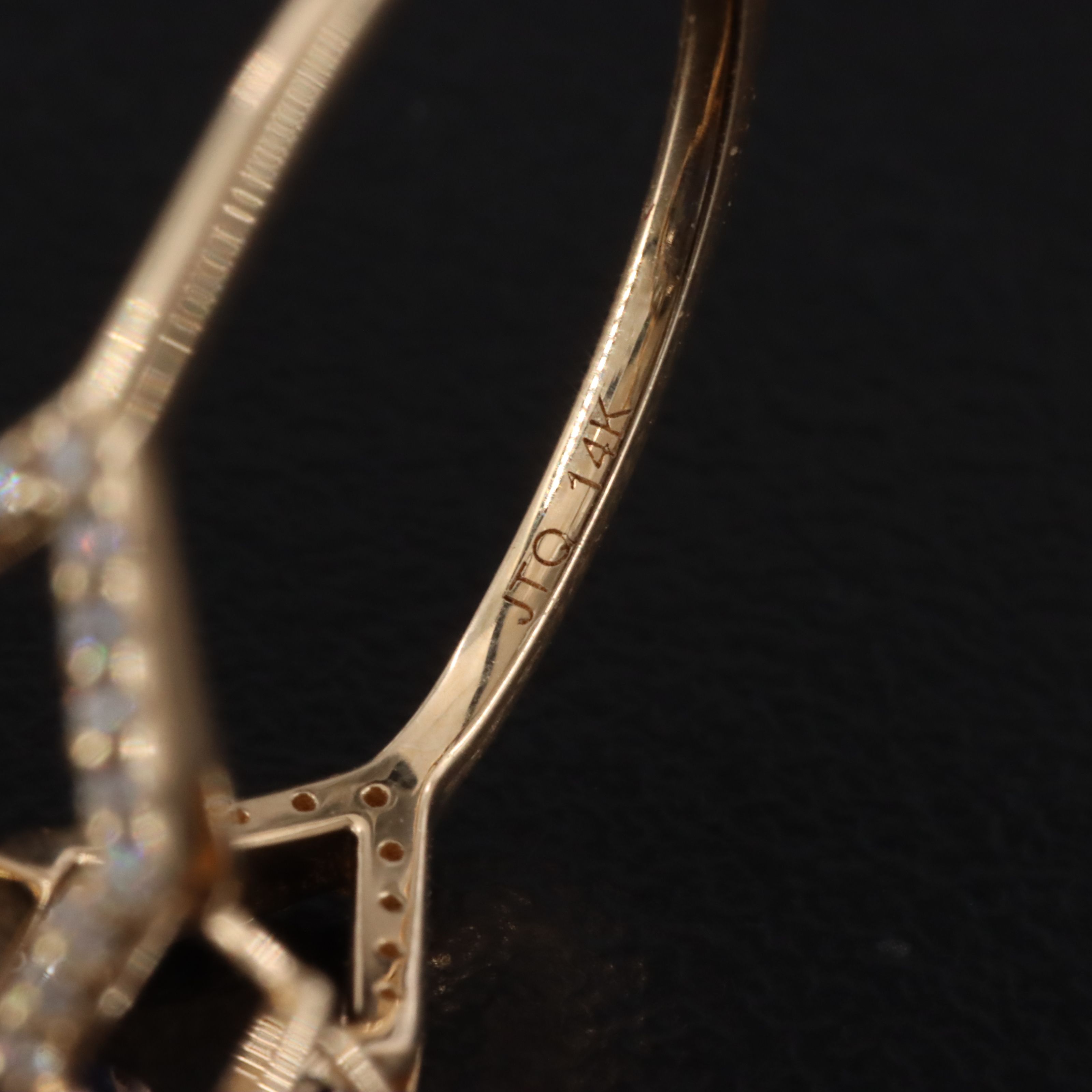 14K 4.82 CT Lab Grown Sapphire and Moissanite Ring