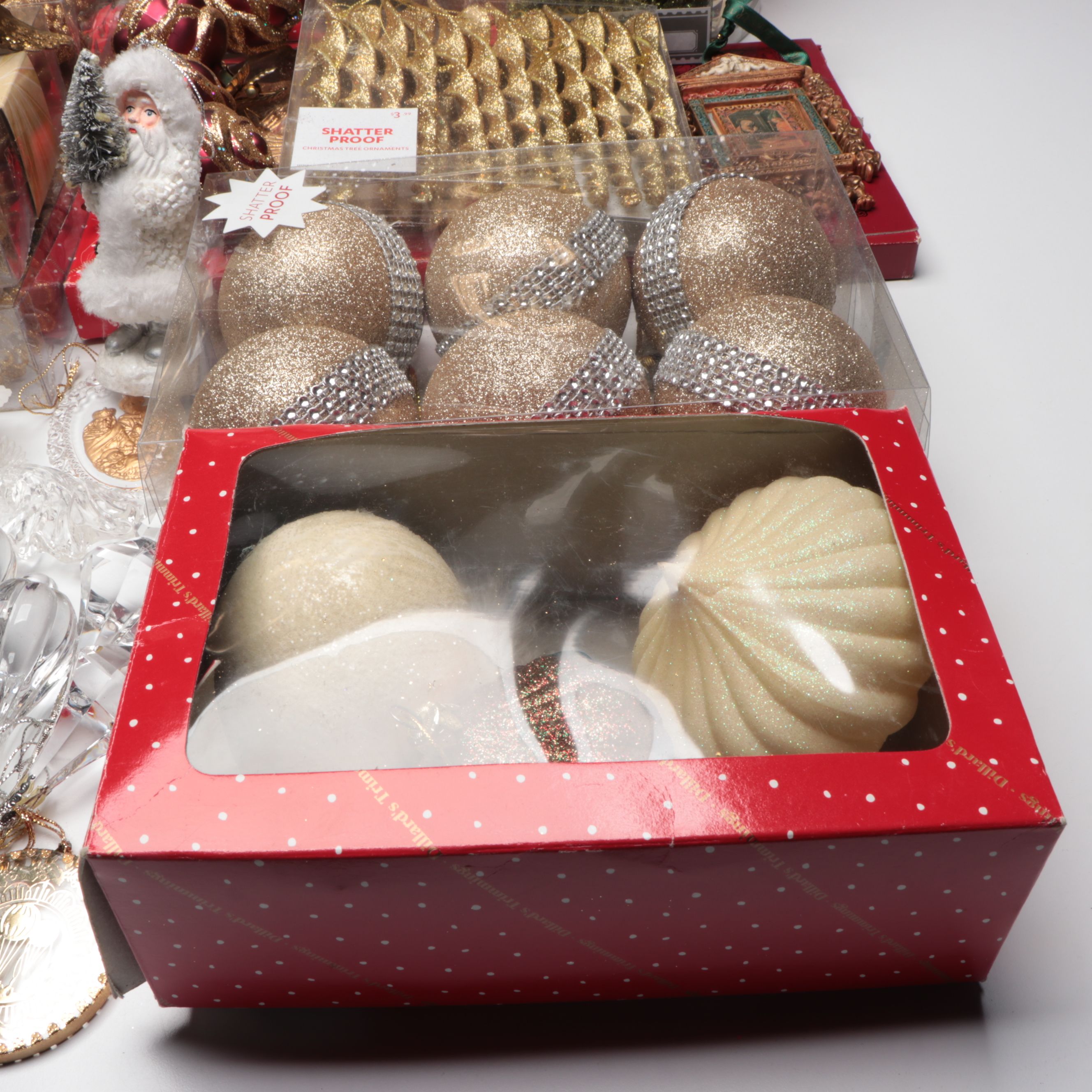 Gold and Silver Finish Christmas Ornaments